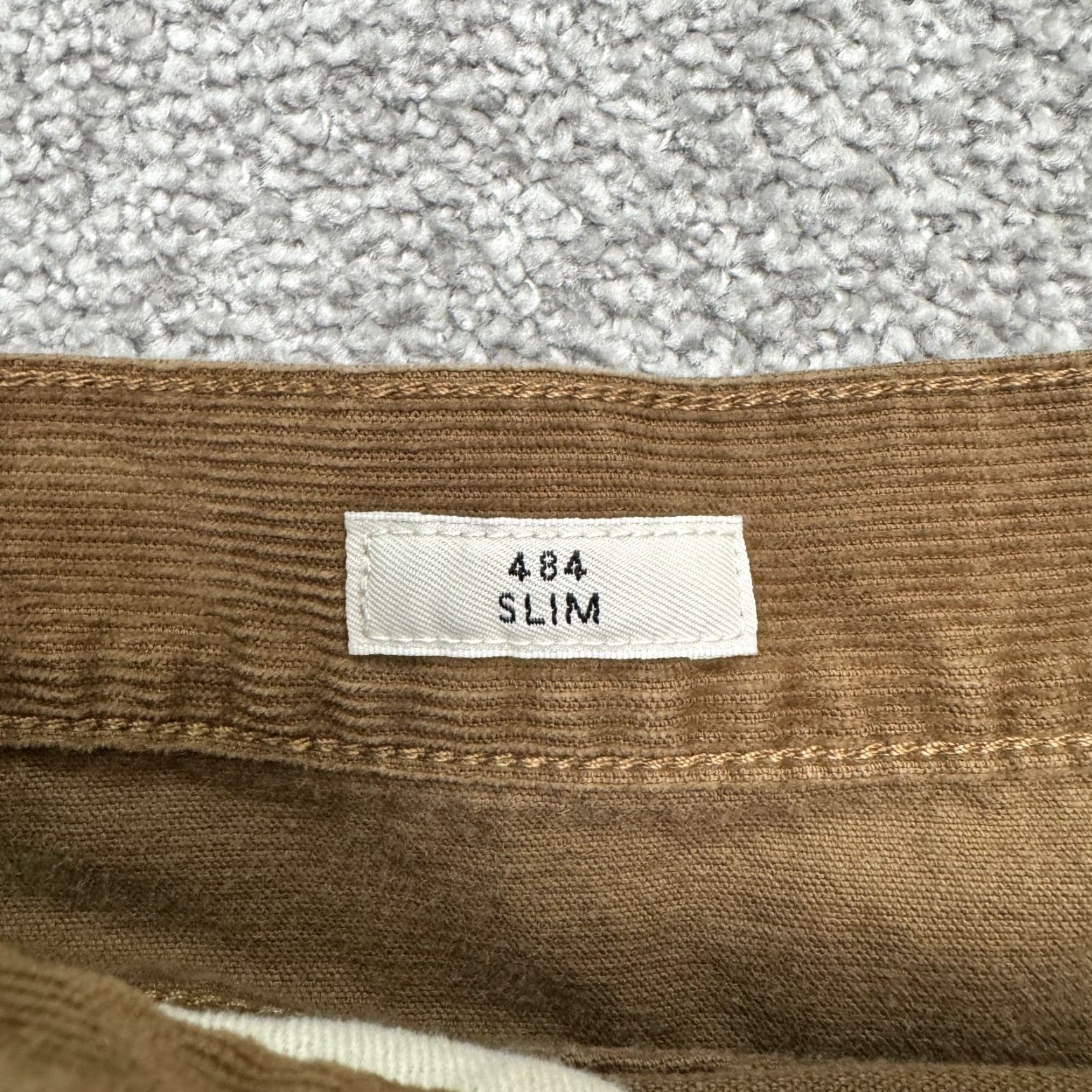 J.Crew J.Crew 484 Corduroy Slim Fit Chino Pants Mens 33x30 Brown Cotton Straight Leg Size US 33 - 7 Thumbnail