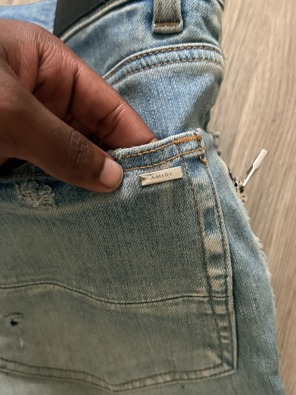Amiri Amiri Clay Indigo Plaid MX2 Jeans Size US 31 - 7 Thumbnail