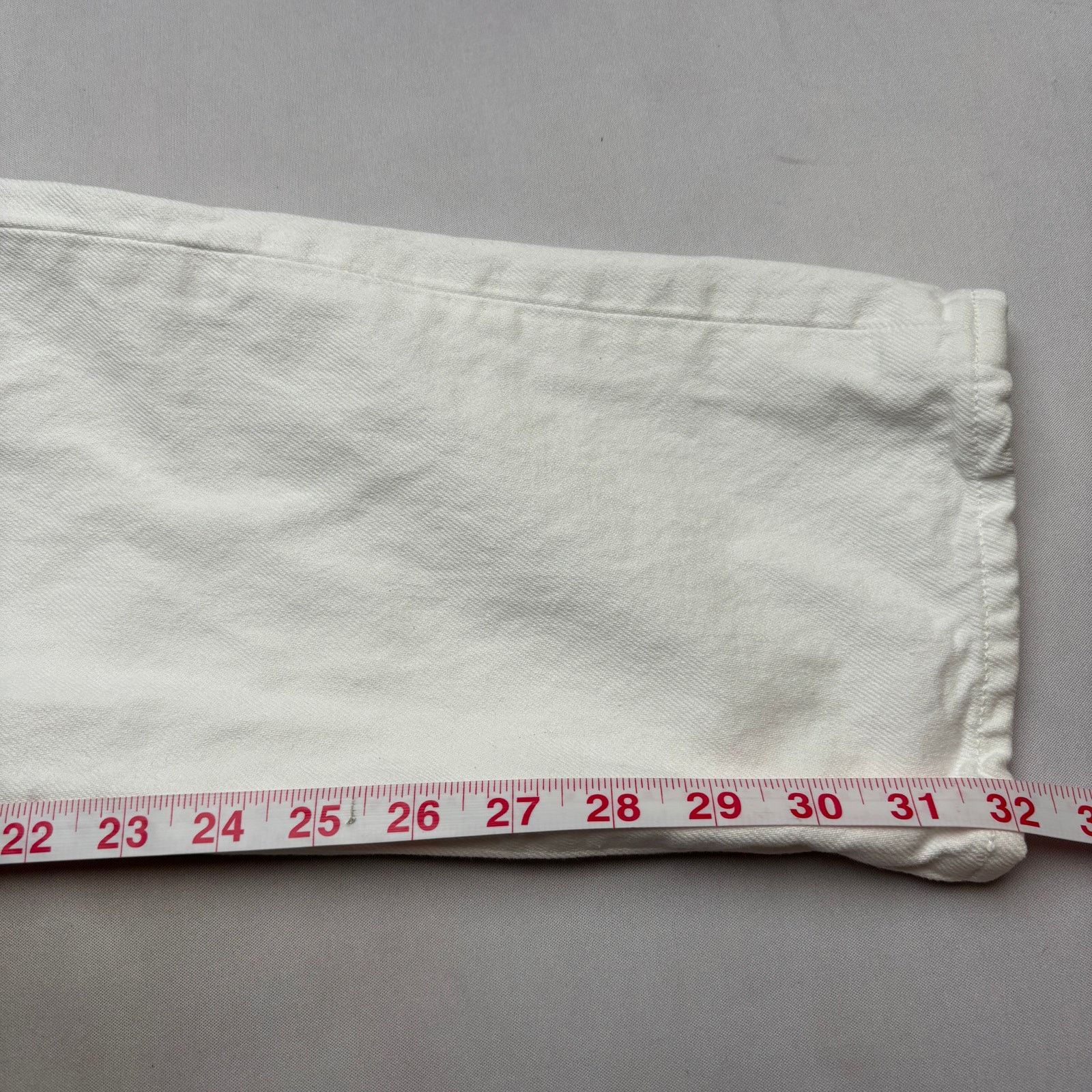 Sid Mashburn $185 Sid Mashburn Slim Straight Jeans 35x32 White Denim Size US 35 - 9 Thumbnail