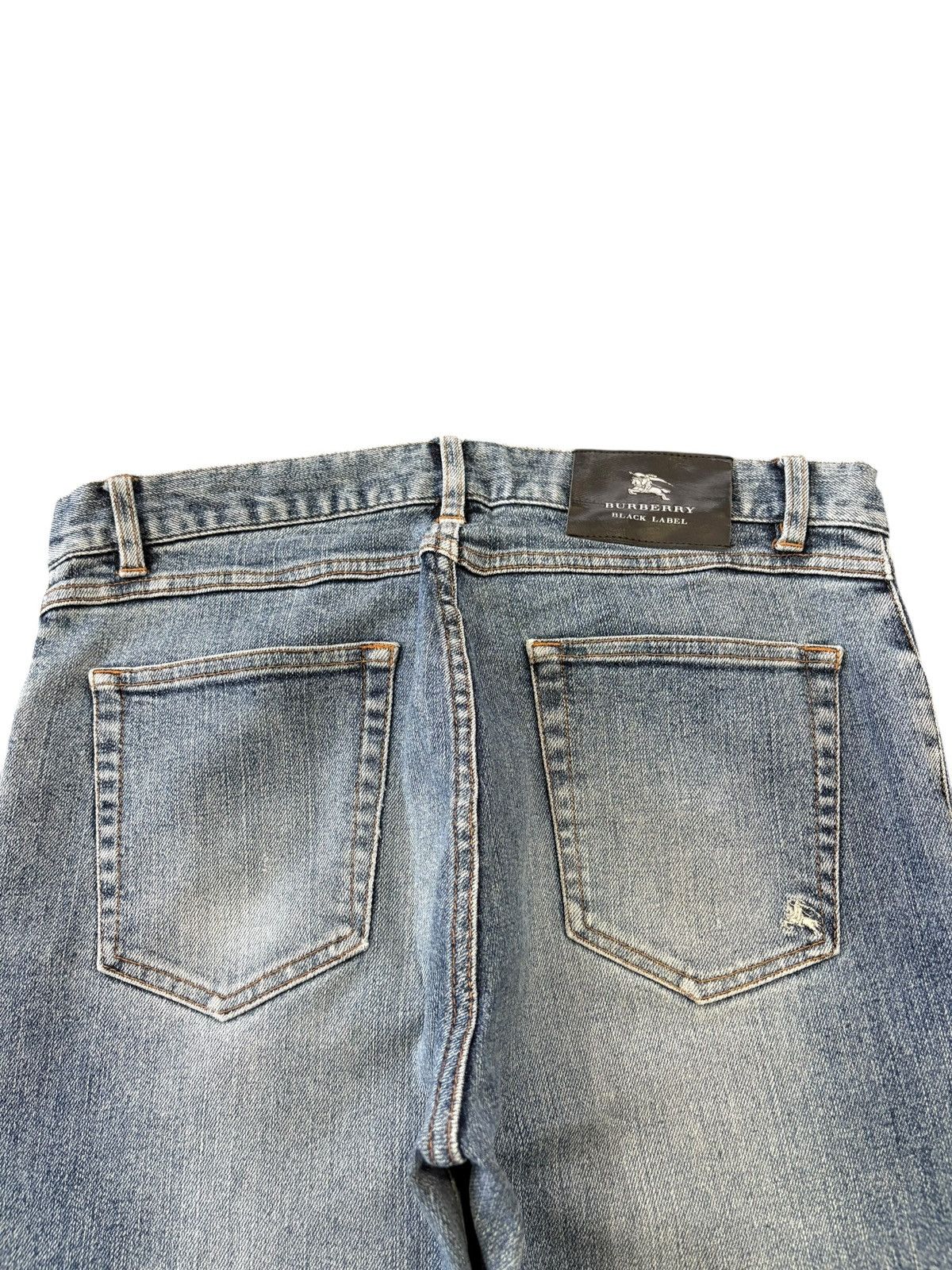 Burberry Vintage Burberry Black Label Faded Straight Leg Jeans Size US 31 - 4 Thumbnail