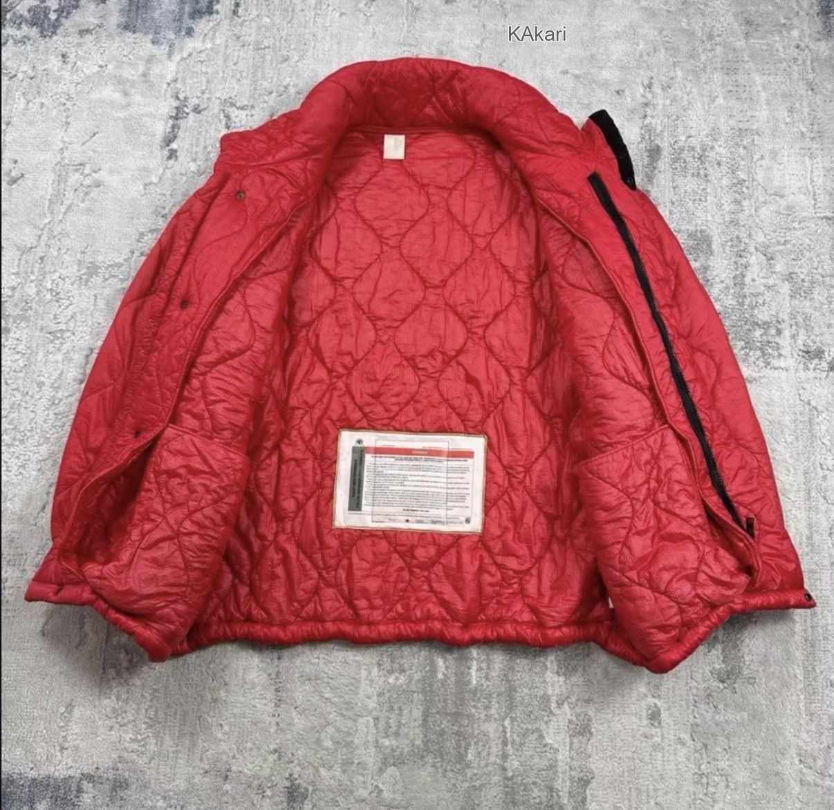 N.Hoolywood Red Quilted High Collar Zip Jacket - Size S Size US S / EU 44-46 / 1 - 3 Thumbnail