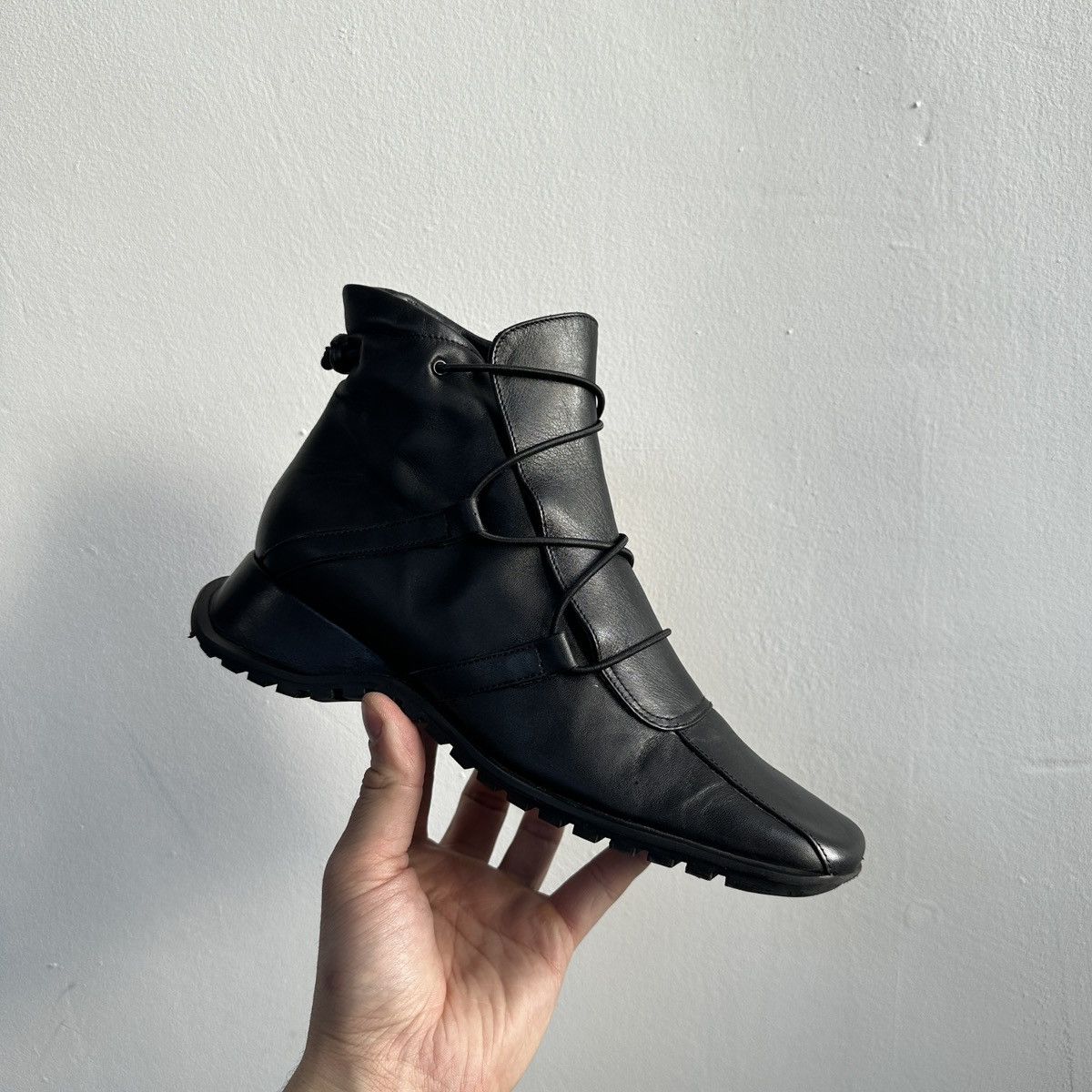 image of Avant Garde x Daniel Hechter Vintage Daniel Hechter Leather Boots Prada Sport Style in Black, Women