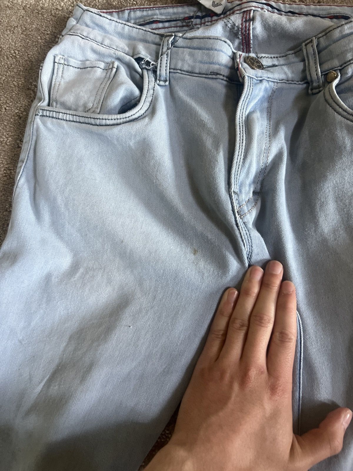 Emporio Armani × Vintage Emporio Armani light wash skinny jeans Size US 30 / EU 46 - 9 Thumbnail