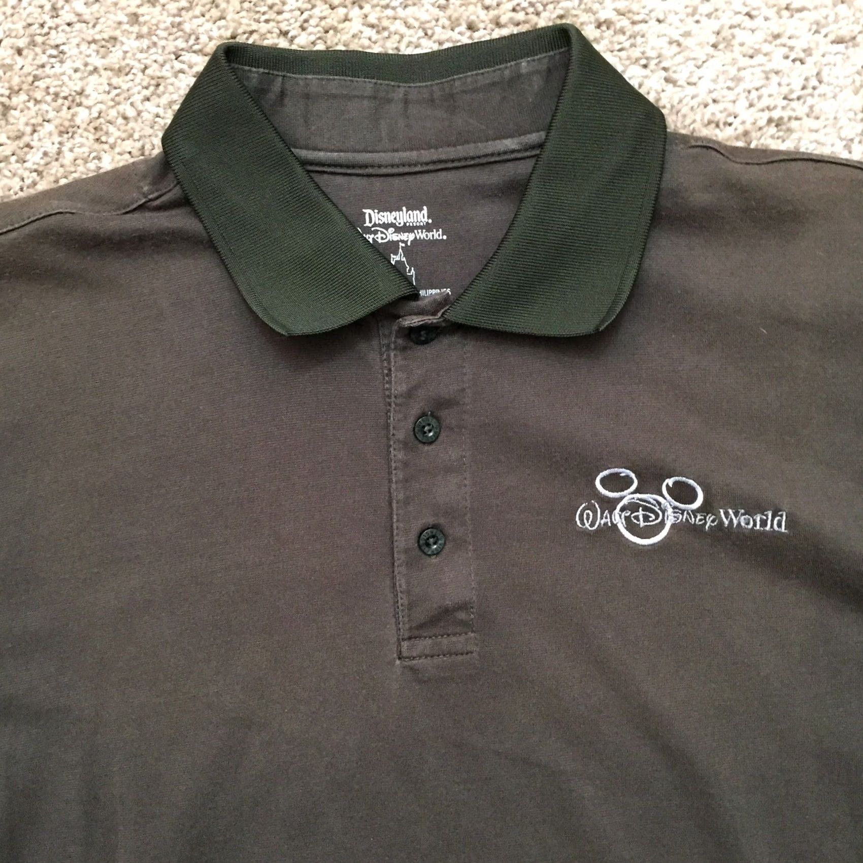 Disney Walt Disney World Polo Shirt Mens Large Brown Short Sleeve Polo Shirt Rugby Brown Mens Large Disney World Polo Shirt Size US L / EU 52-54 / 3 - 3 Thumbnail