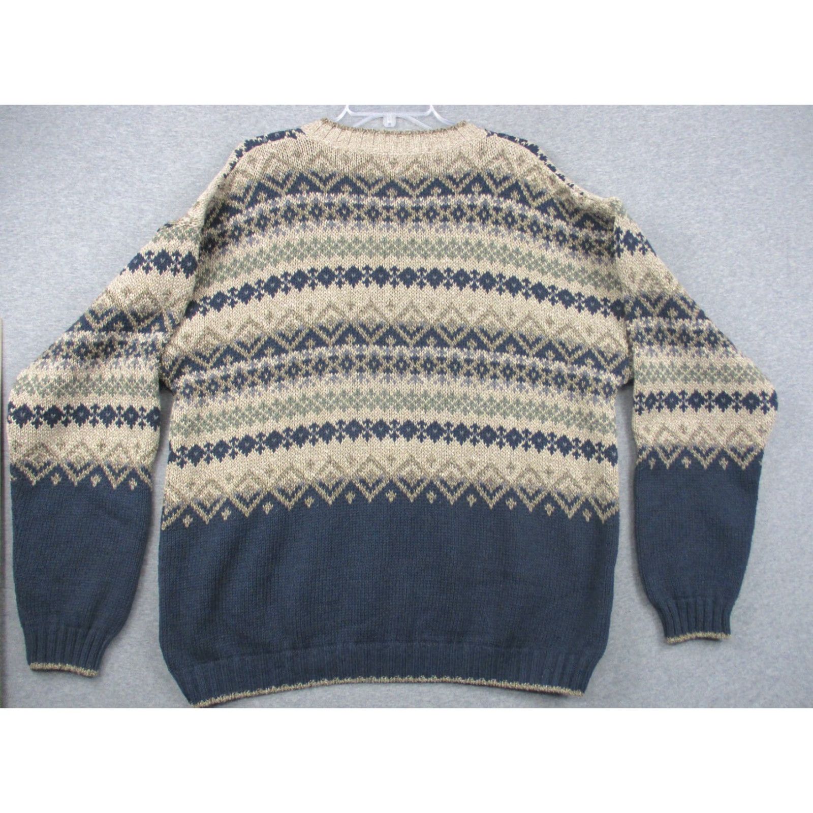 Vintage VINTAGE Woolrich Argyle Sweater XL Men's Blue Made in USA Size US XL / EU 56 / 4 - 3 Thumbnail