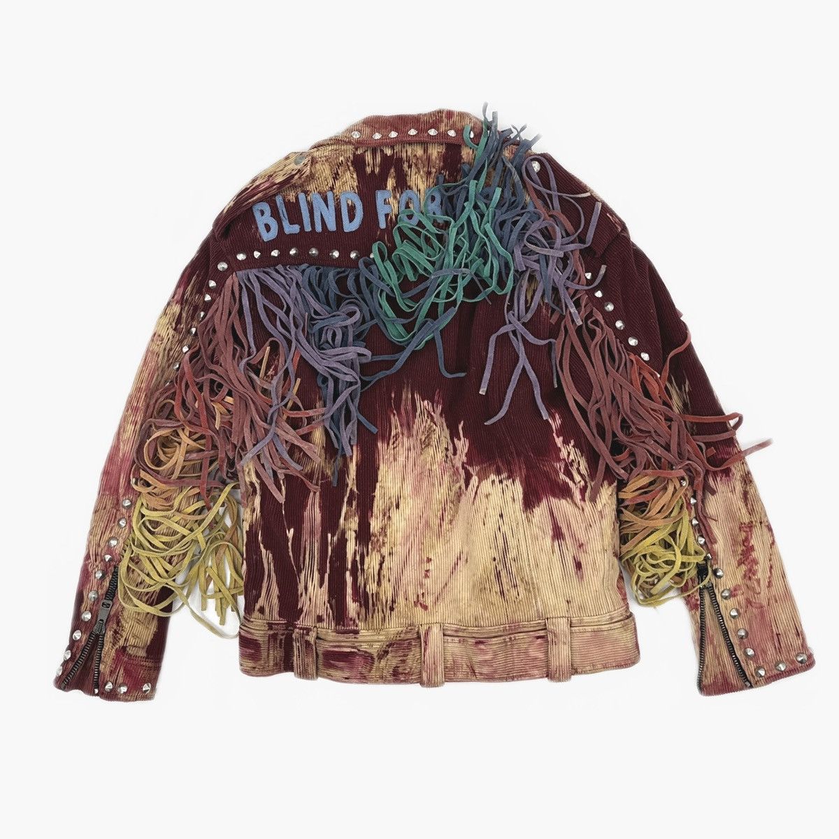 Gucci Gucci Blind For Love tie-dye print corduroy biker jacket Size XS / US 0-2 / IT 36-38 - 2 Thumbnail