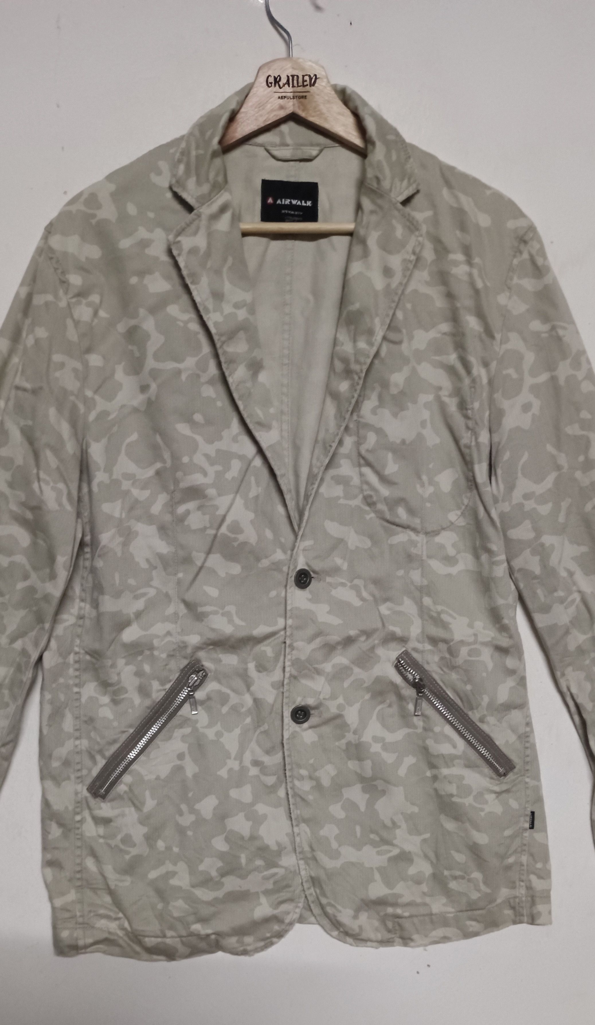 Airwalk Vintage🔥 Airwalk Camo Stripe Zipper Jacket Size US L / EU 52-54 / 3 - 2 Thumbnail