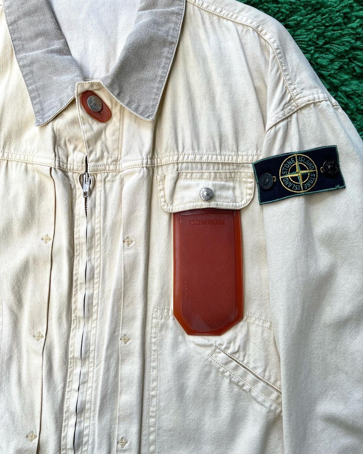 C.P. Company × Massimo Osti × Stone Island Stone Island 1988 vulcanized rubber pocket Hunting jacket Size US M / EU 48-50 / 2 - 2 Thumbnail