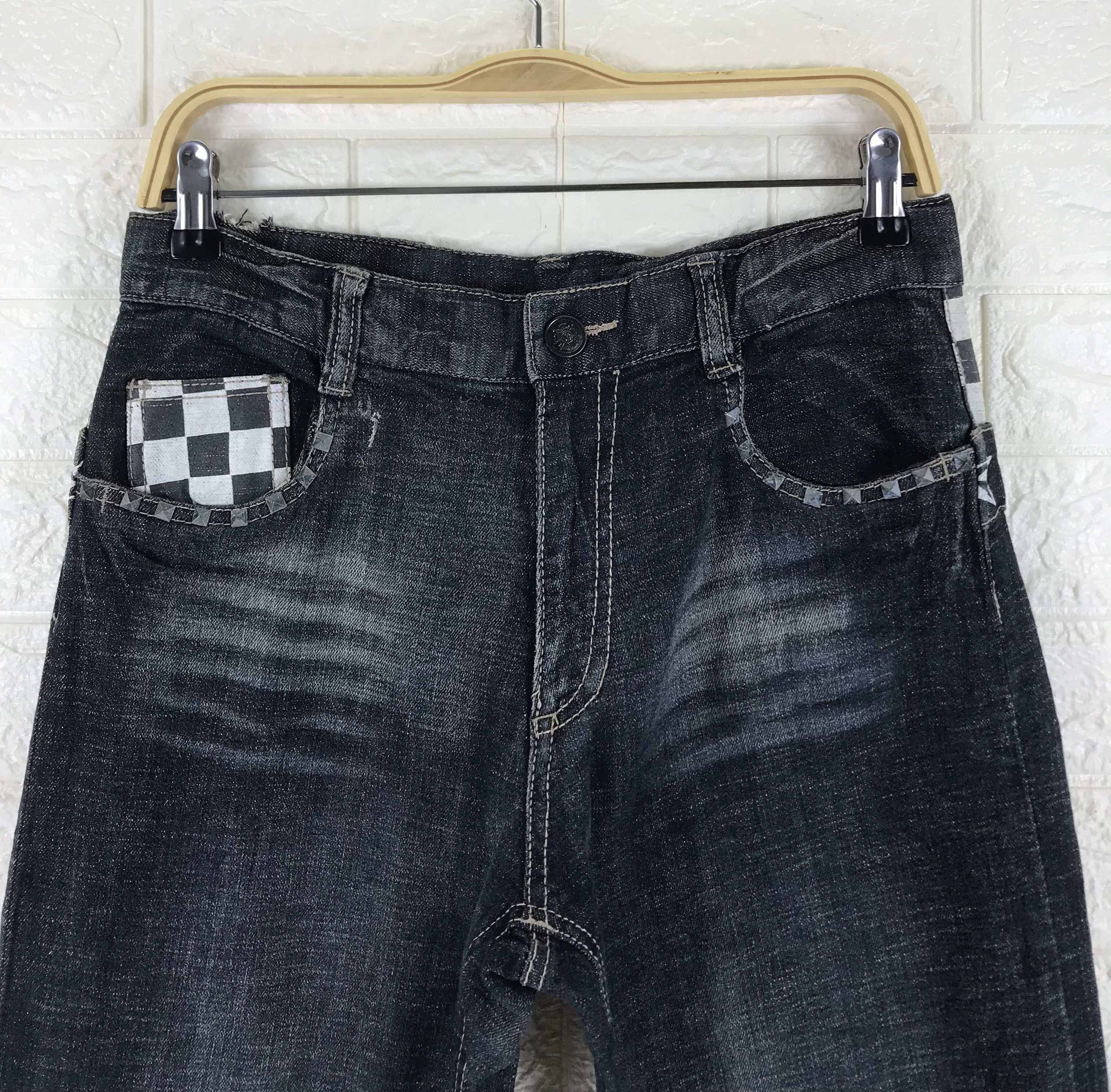 Japanese Brand Japanese Double Waist Victory Freedom Faded Black Jeans Size US 30 / EU 46 - 6 Thumbnail