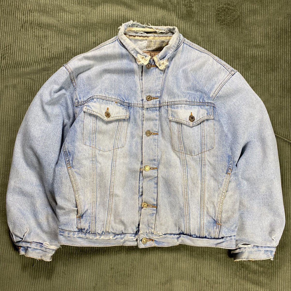 Thrashed Faded Denim Jacket