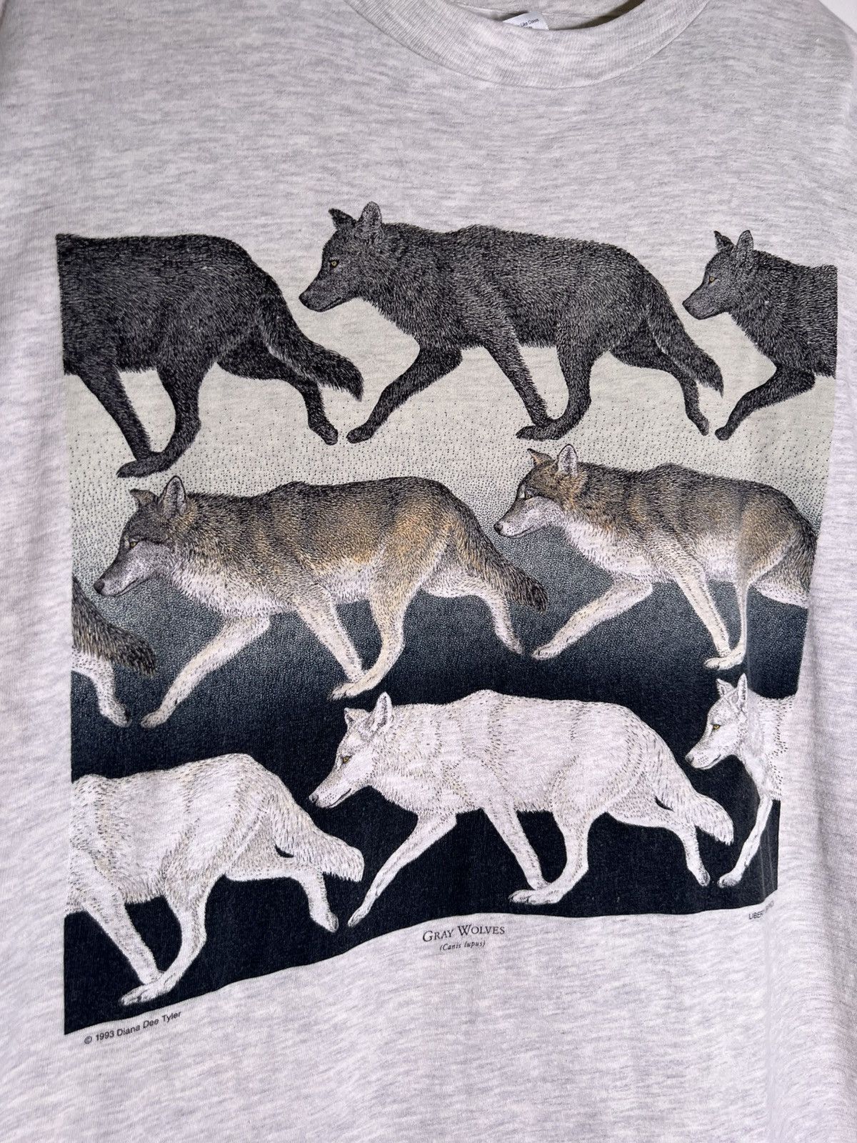 Vintage 90’s VTG Vintage Gray Wolves Diana Tyler Art Retro Tee Shirt Size US XL / EU 56 / 4 - 5 Thumbnail