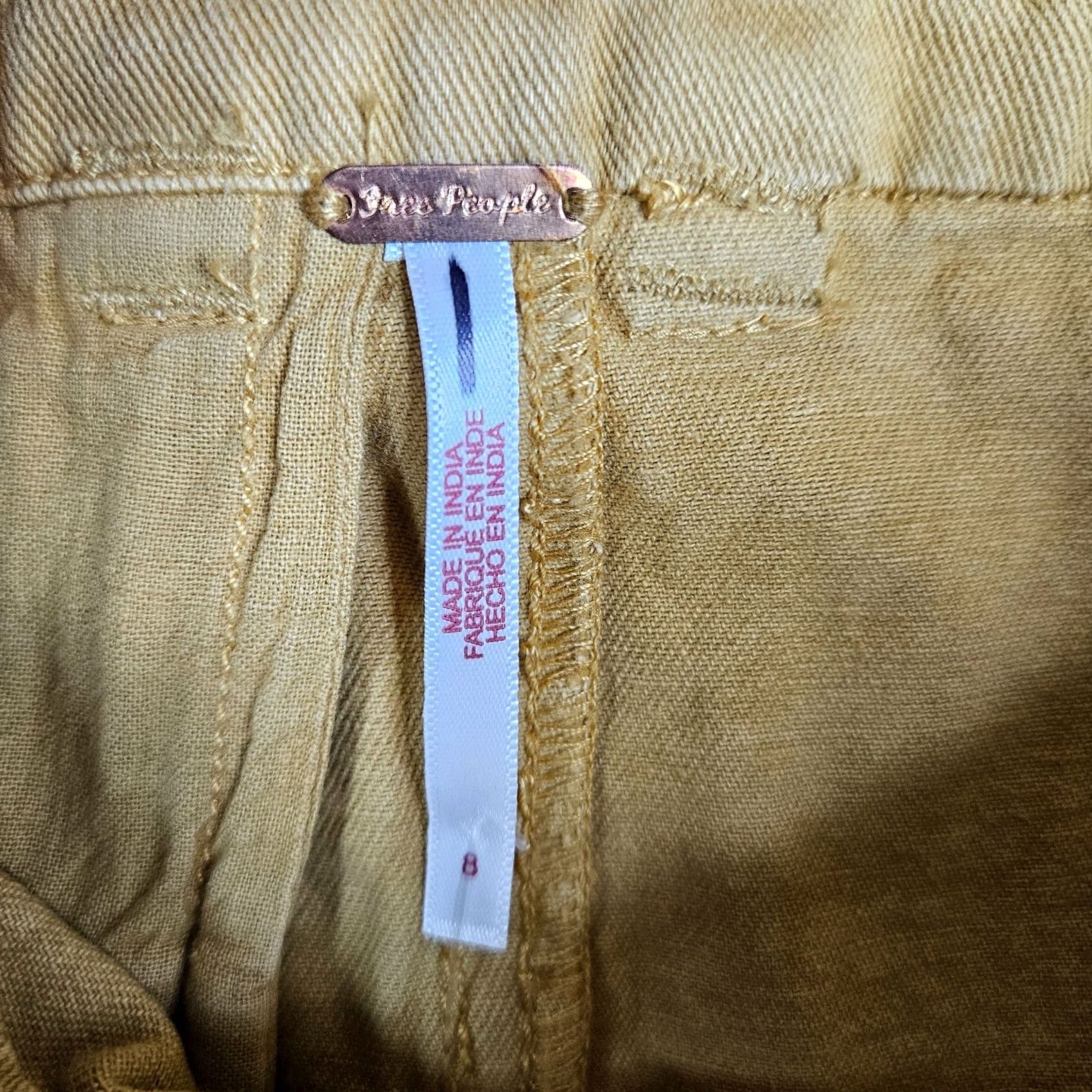 Free People Free People Skirt Womens Sz 8 Golden Syrup Yellow Mini Denim Cotton Size 30" / US 8 / IT 44 - 8 Thumbnail