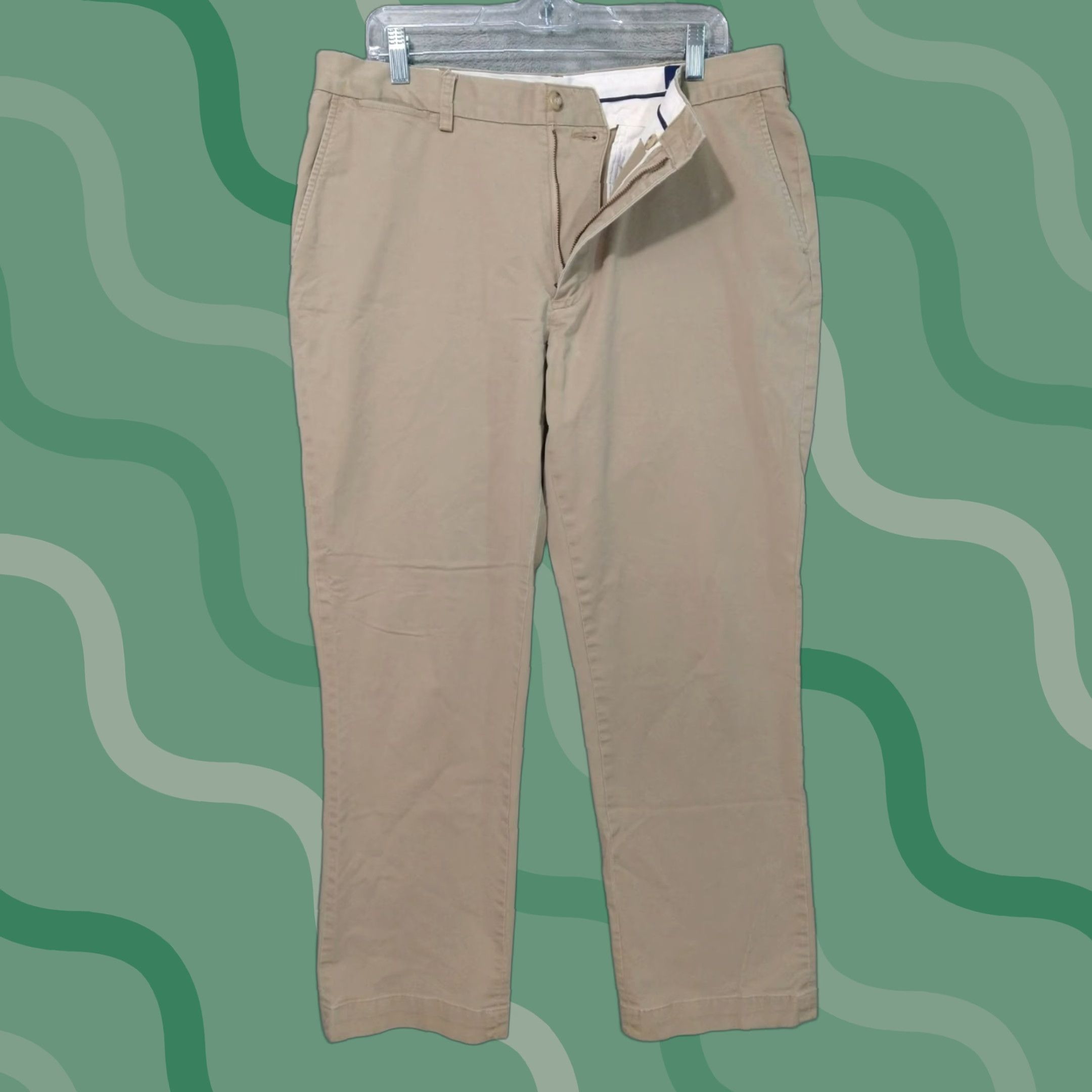 Polo Ralph Lauren Polo Ralph Lauren Pants Mens 36x32 Beige Chino Stretch Classic Fit Flat Front N/A Size US M / EU 48-50 / 2 - 1 Thumbnail