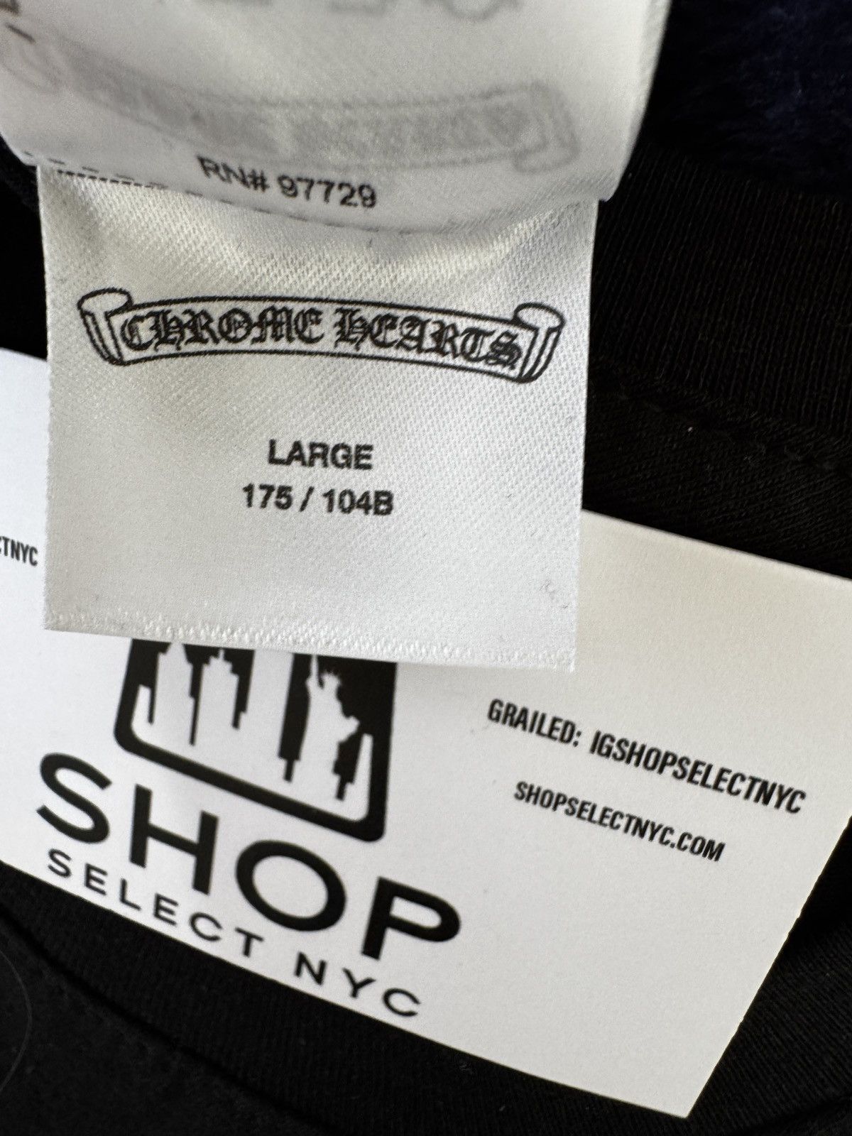 Chrome Hearts BRAND NEW CHROME HEARTS NEW YORK BLACK HORSESHOE T-SHIRT Size US L / EU 52-54 / 3 - 3 Thumbnail