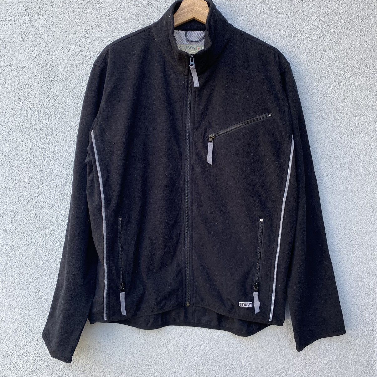 Stussy Vintage Stussy Fleece Black Sweater Jacket Size US L / EU 52-54 / 3 - 1 Thumbnail