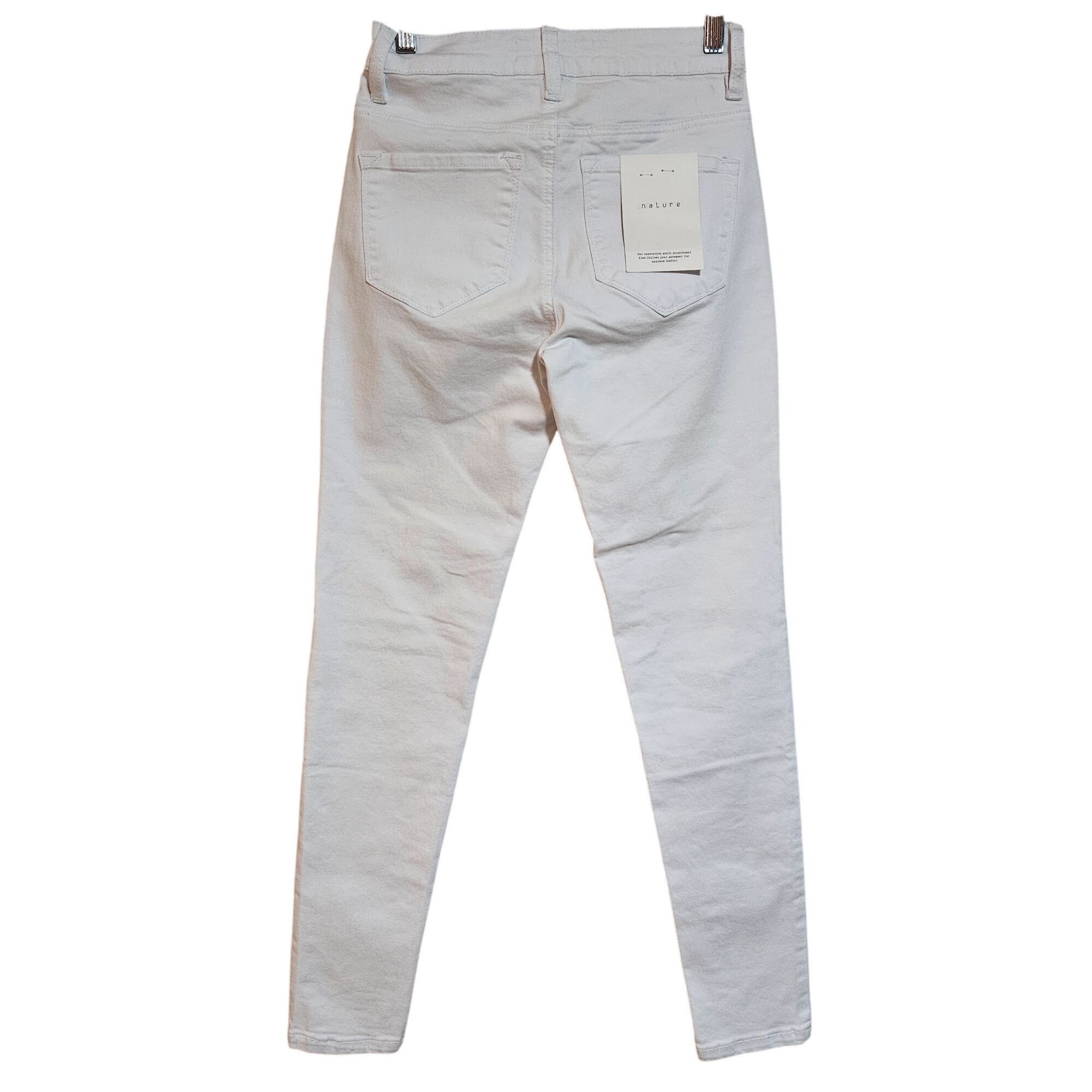 Other Nature Women White Jeans Skinny Highrise 25 Clean Girl Quiet Size 25" / US 0 / IT 36 - 3 Thumbnail