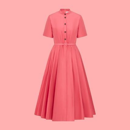 image of Dior O1Bcso1Str0524 Belted Dress In Pink, Women's (Size Medium)