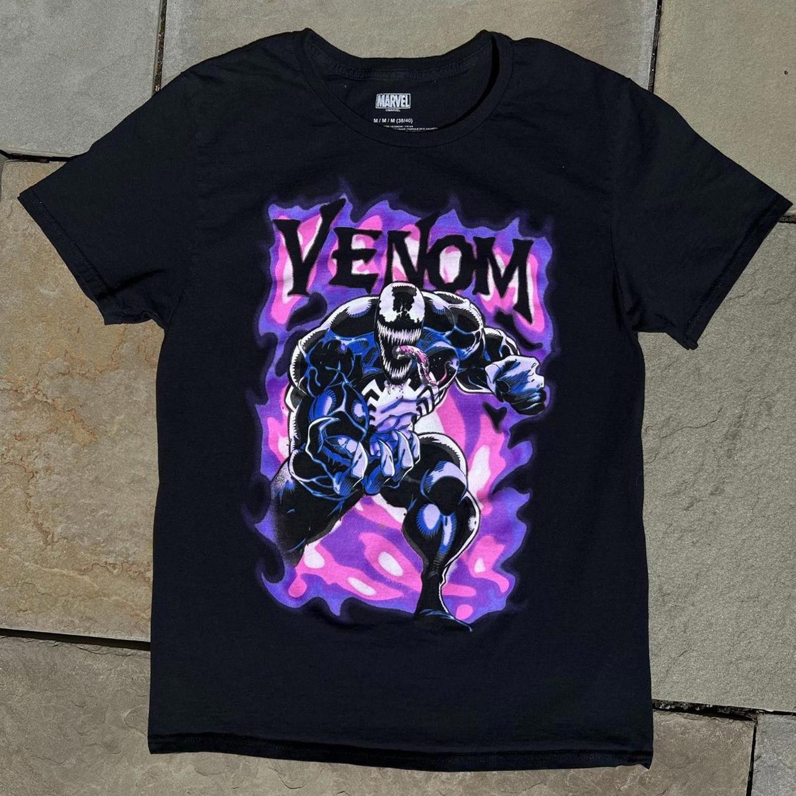 Marvel Comics Venom Marvel Spiderman Black Airbrushed style T-Shirt Size US S / EU 44-46 / 1 - 1 Thumbnail