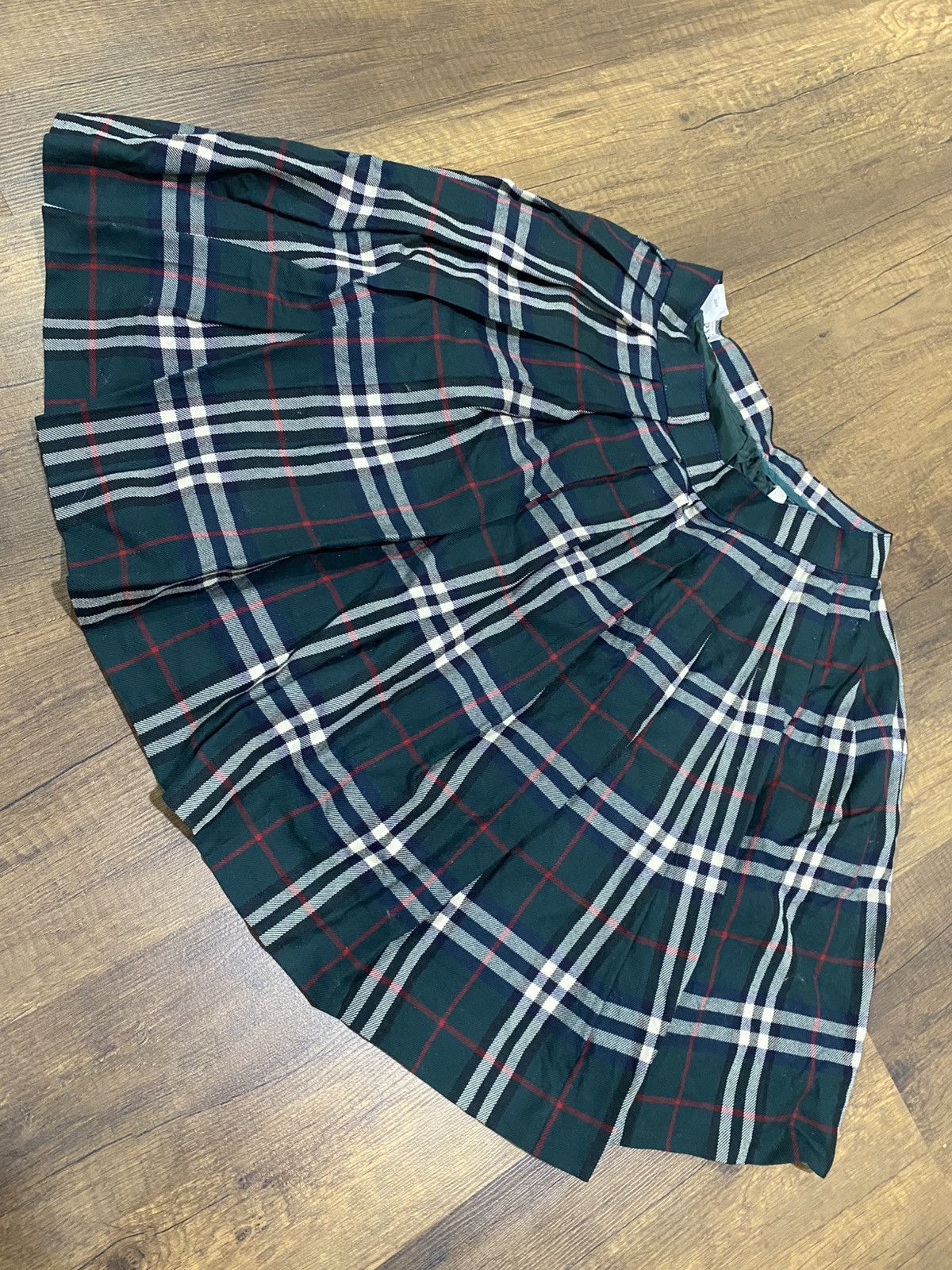 Burberry Vintage Burberrys Wool Nova Check Skirt Size 22" - 1 Thumbnail