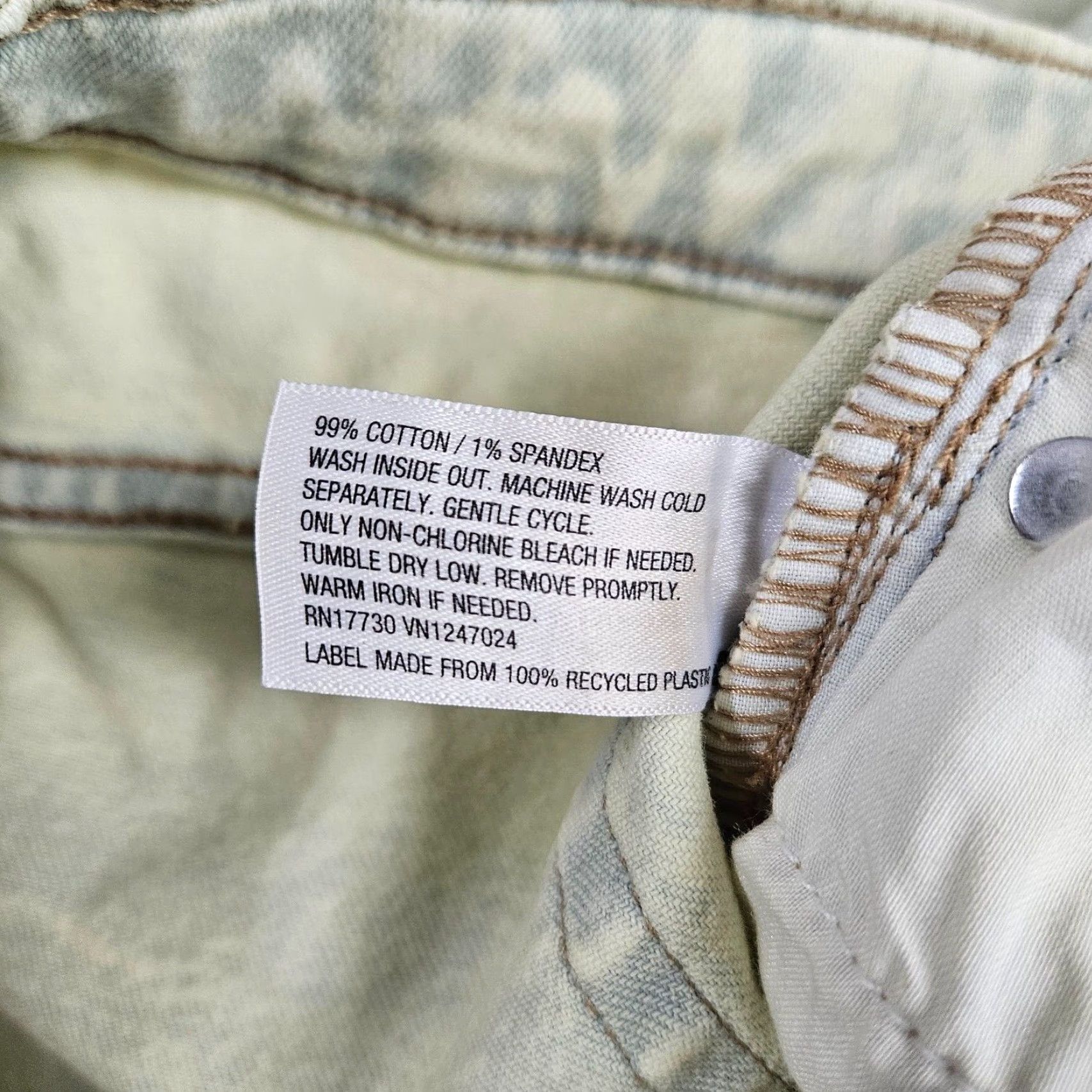 Vintage Wild Fable Womens Highest Rise 90s Straight Jeans Sz 12 Acid Over-Dye Lime Green Size 34" / US 12 / IT 48 - 6 Thumbnail