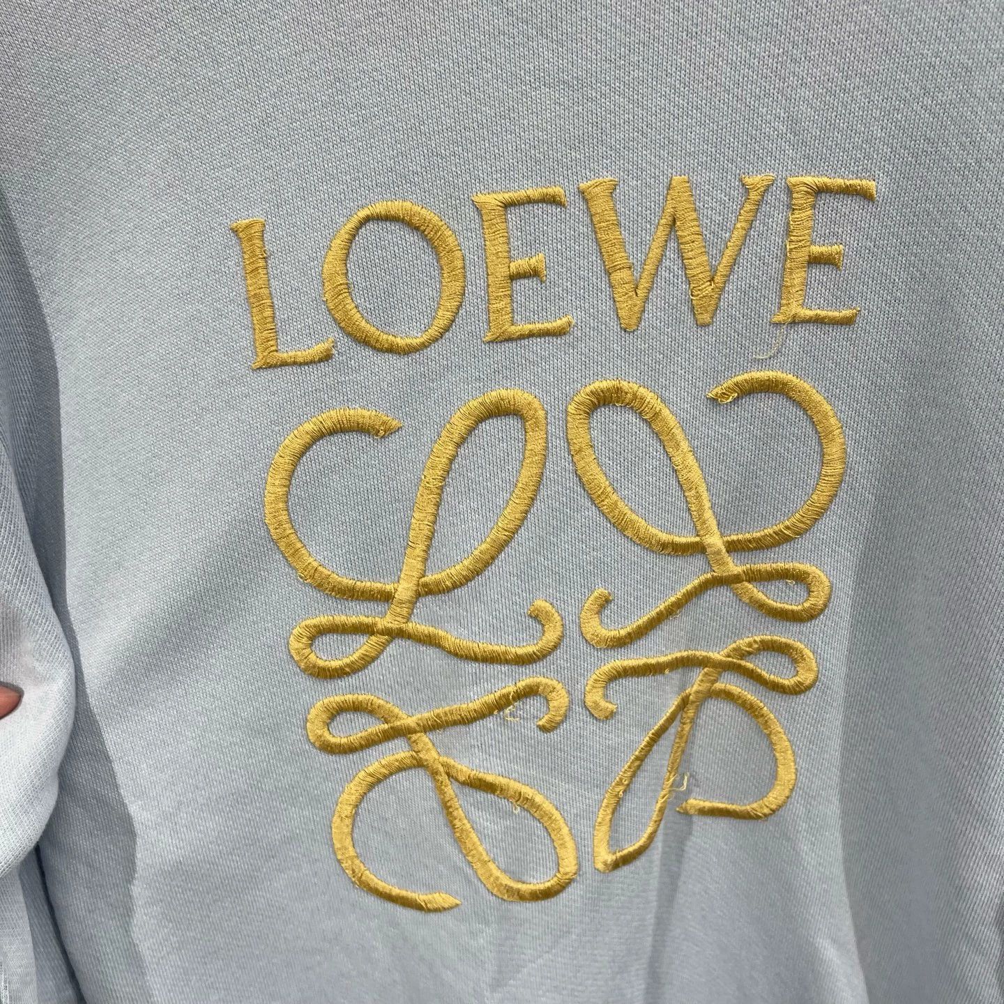 Loewe Loewe sky blue gold-embroidered logo crewneck sweatshirt L Size US M / EU 48-50 / 2 - 4 Thumbnail