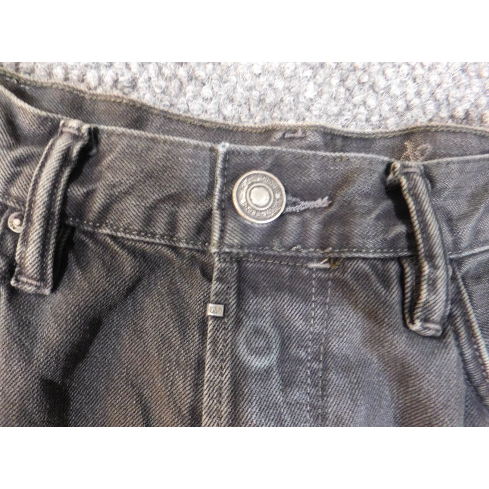 Allsaints AllSaints Jeans Men 32x30 Gray Denim Straight Middle Rise 30 Inseam Classic Fit Cowboy Pockets Zipper Closure Size US 32 / EU 48 - 2 Thumbnail