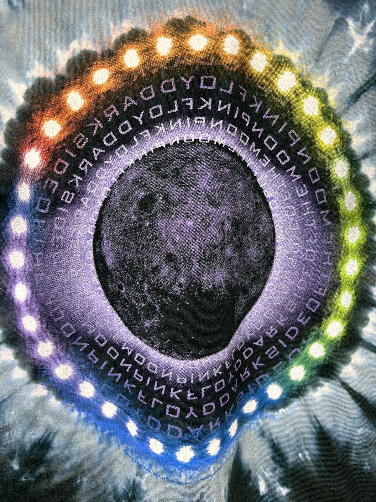 Band Tees × Liquid Blue × Vintage Vintage Pink Floyd Dark Side of The Moon Tie Dye T shirt Size US M / EU 48-50 / 2 - 10 Thumbnail