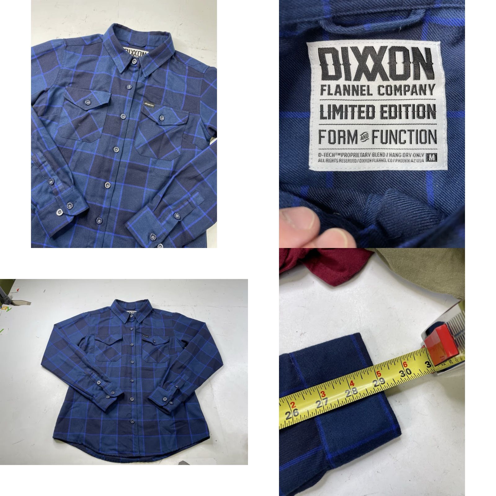 Vintage Dixxon Snap On Tools Limited Edition 2022 Flannel Plaid Shirt Blue Womens MEDIUM Shirt Women M Blue Girl? Size M / US 6-8 / IT 42-44 - 8 Thumbnail