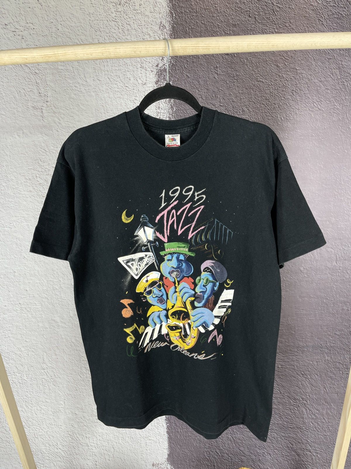 Band Tees FotL vintage 1995 Jazz New Orleans Bourbon 90s band tee Size US L / EU 52-54 / 3 - 2 Thumbnail