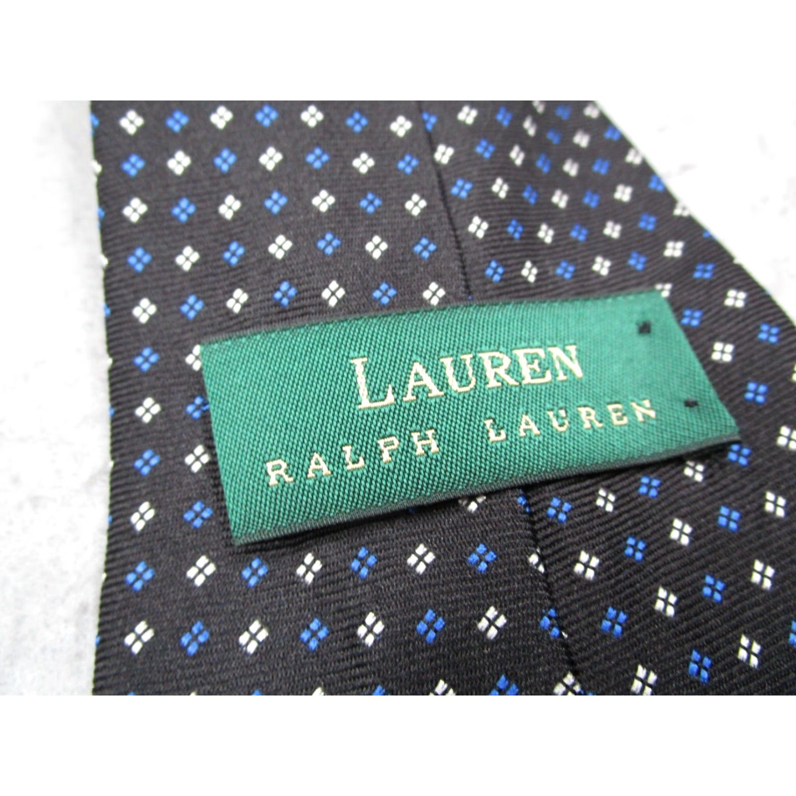 Ralph Lauren VINTAGE Lauren Ralph Lauren Neck Tie Mens Black Silk Designer Abstract Work Made in USA Size ONE SIZE - 4 Thumbnail