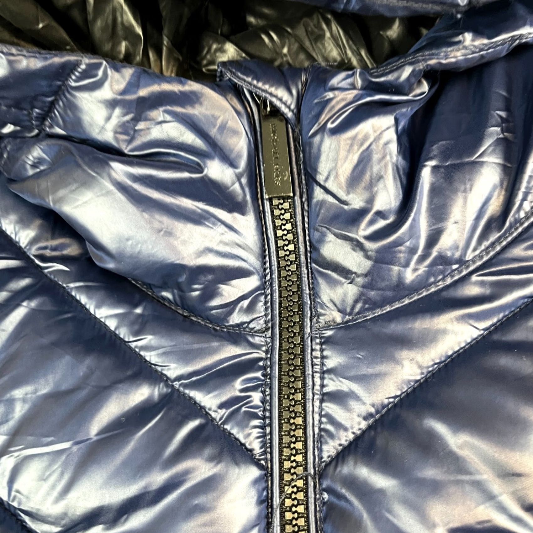 Michael Kors Michael Kors Womens Packable Puffer Jacket UK 16 Shiny Blue Hooded Designer Size XXL / US 16-18 / IT 52-54 - 6 Thumbnail