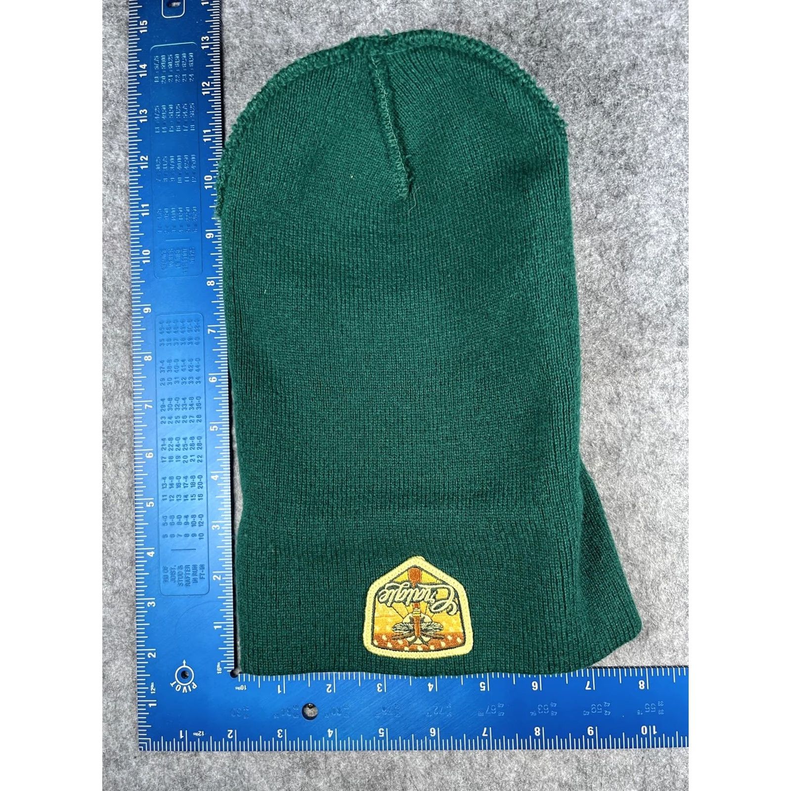 Vintage Yupoong Beanie Men One Size Green Knit Cuffed Patch Winter Outdoor Size ONE SIZE - 5 Thumbnail
