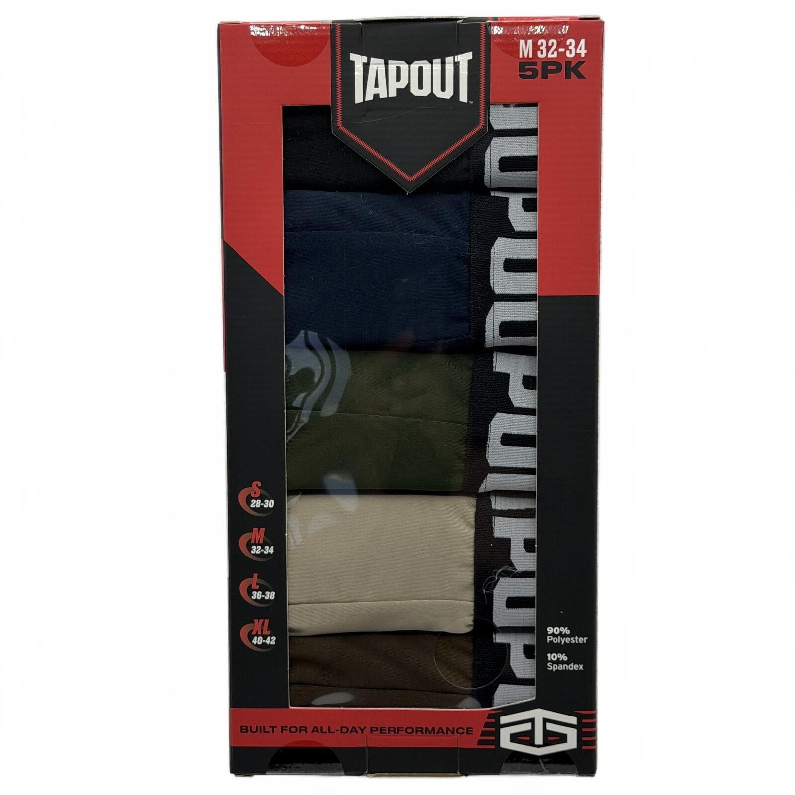 Tapout Tapout Men Core Boxer Briefs 5 Pack Size M Athletic Stretch Size ONE SIZE - 1 Thumbnail