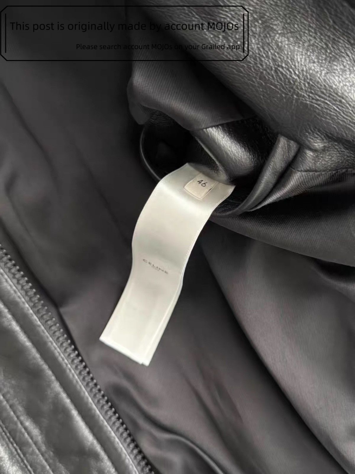 Celine Sz 46 Celine 23SS Joint Zip Up Leather Jacket mojos1358 Size US S / EU 44-46 / 1 - 7 Thumbnail