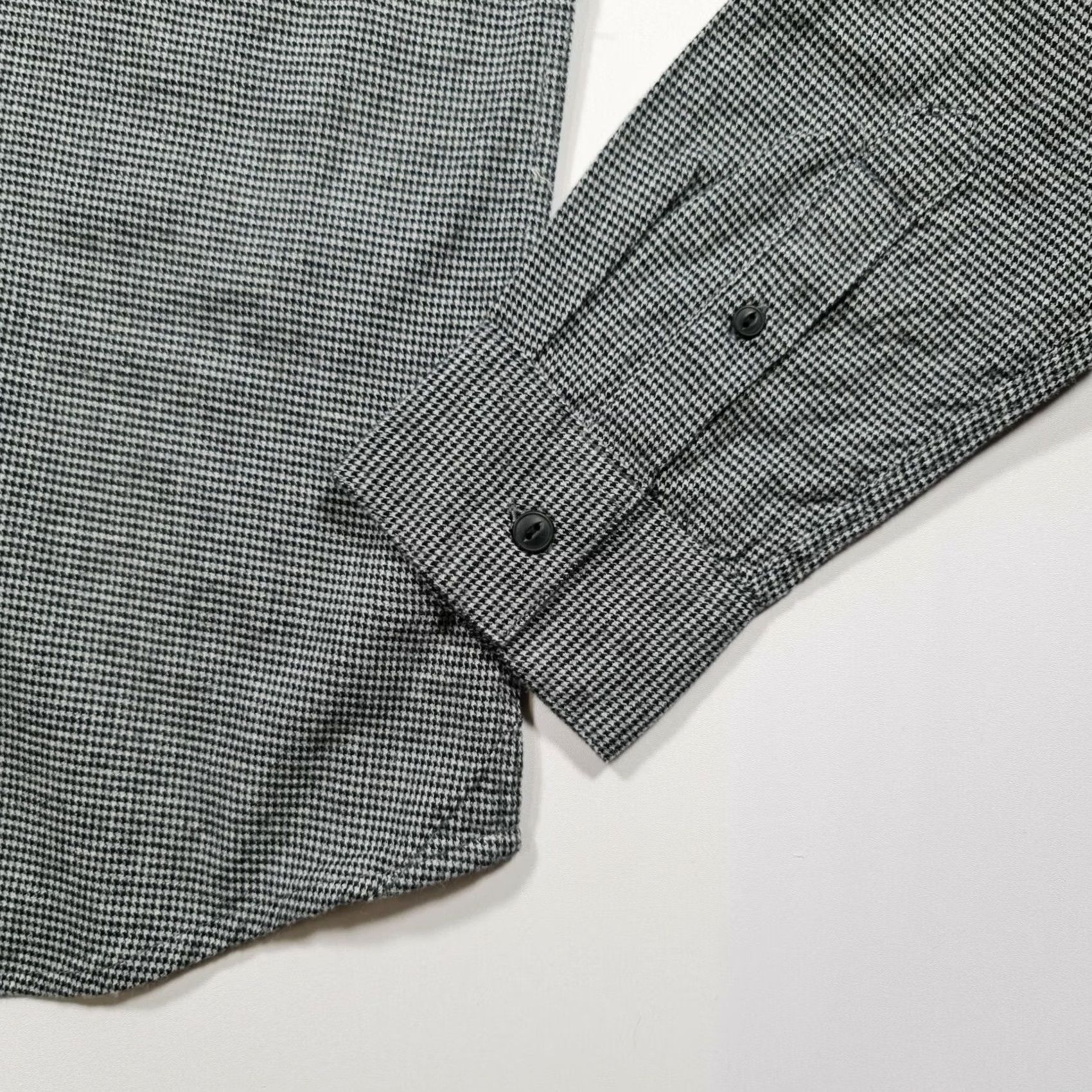 Vintage Linea Shirt Mens M Grey Puppy Tooth Long Sleeve Cotton Button Size US M / EU 48-50 / 2 - 3 Thumbnail