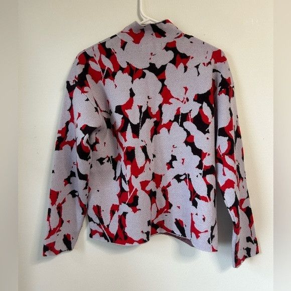 Anthropologie Anthropologie Lizzie Floral Mock Neck Sweater Size S / US 4 / IT 40 - 3 Thumbnail