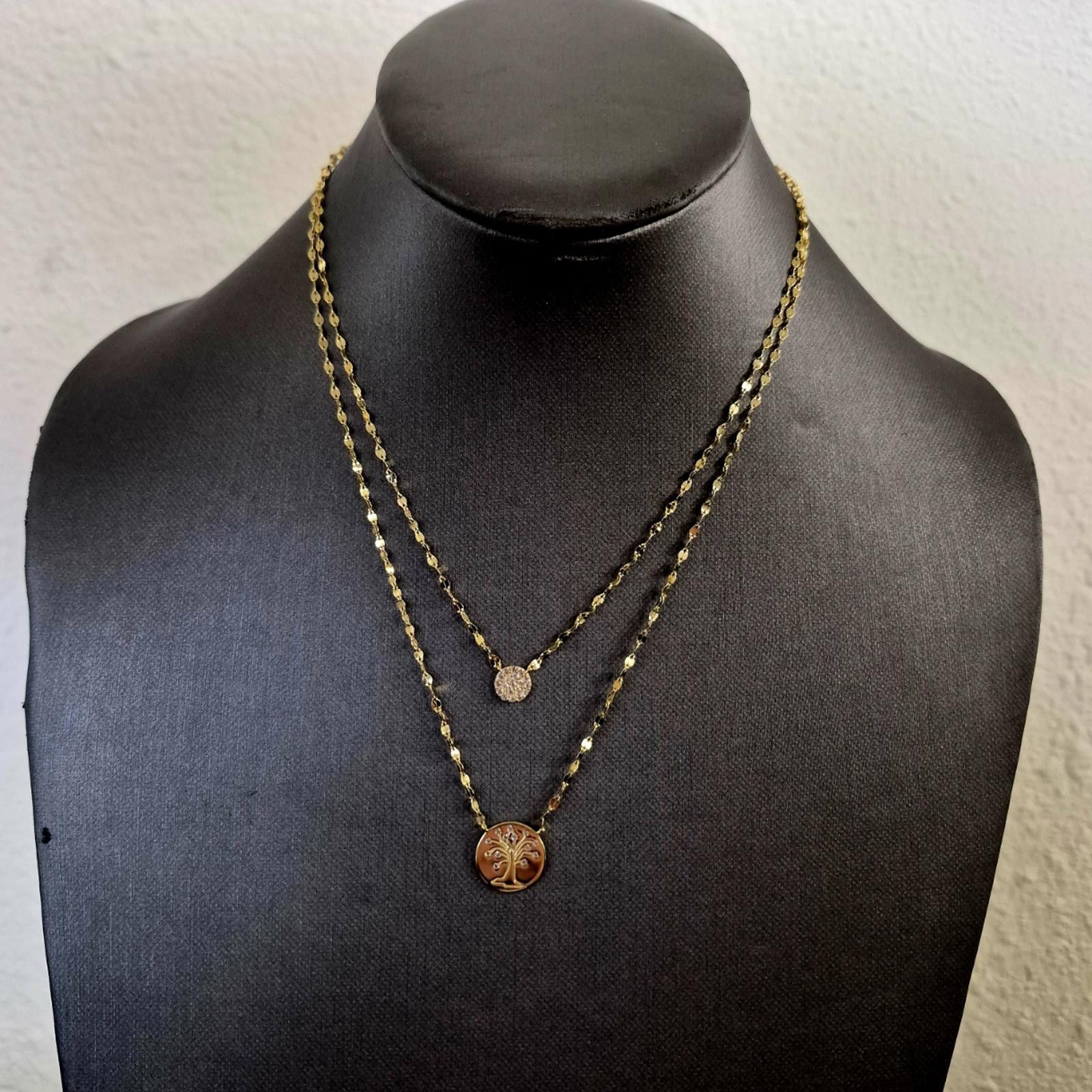 Macys 2-piece Pendant Necklace in 14k Gold-Plated Sterling Silver Size ONE SIZE - 2 Thumbnail
