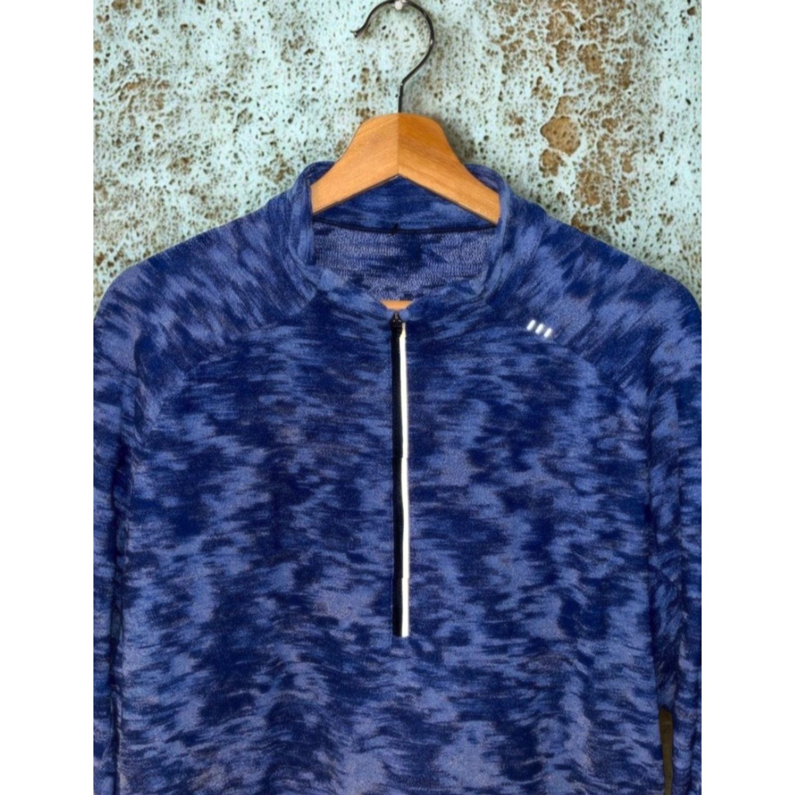 Lululemon Lululemon Surge Warm Half Zip Pullover Blue Camo Rulu Running Gym Mens XL Size US XL / EU 56 / 4 - 3 Thumbnail