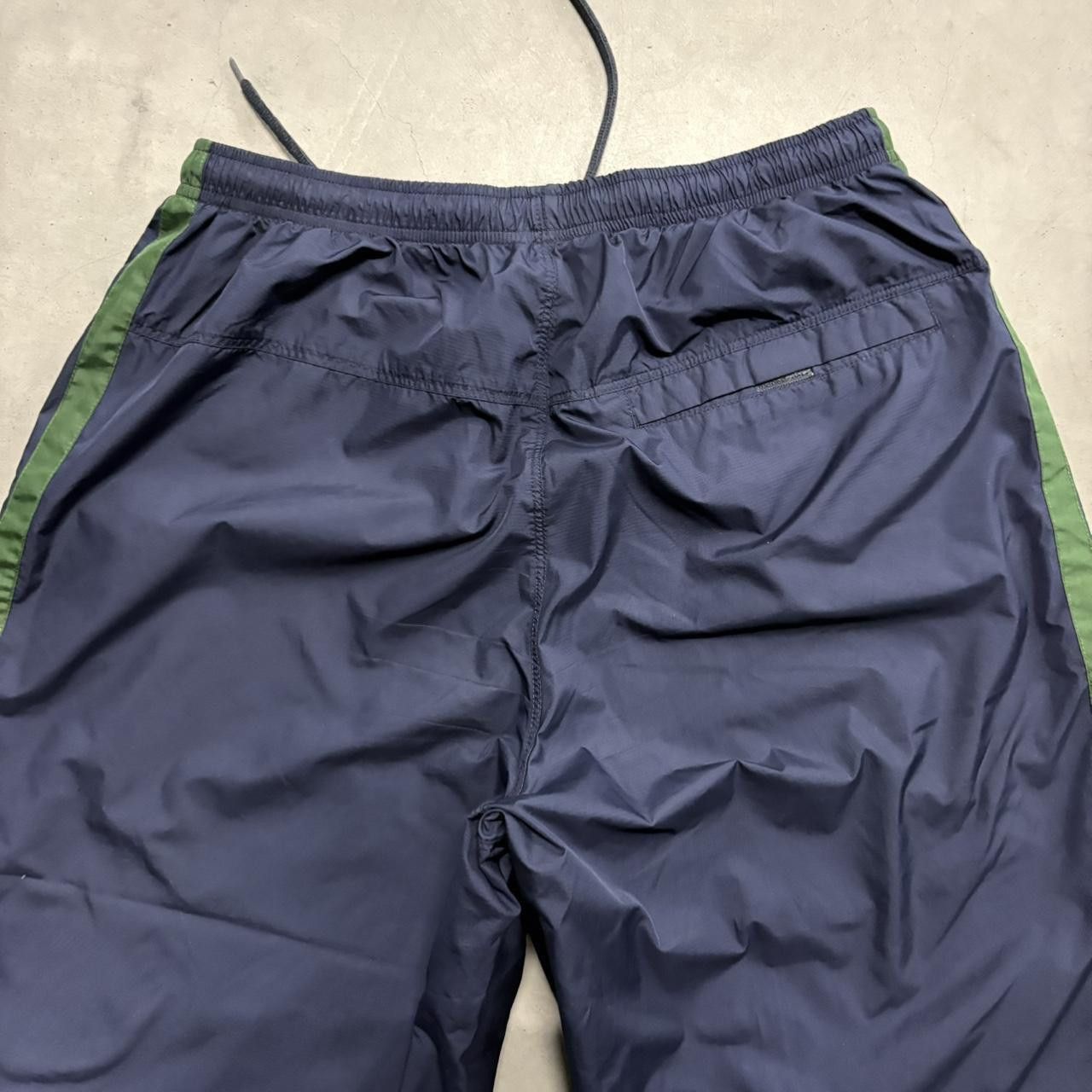 Nike Crazy Vintage Y2K/2000s Super Baggy Navy Blue Striped Nike TrackPants! Size US 32 / EU 48 - 6 Thumbnail