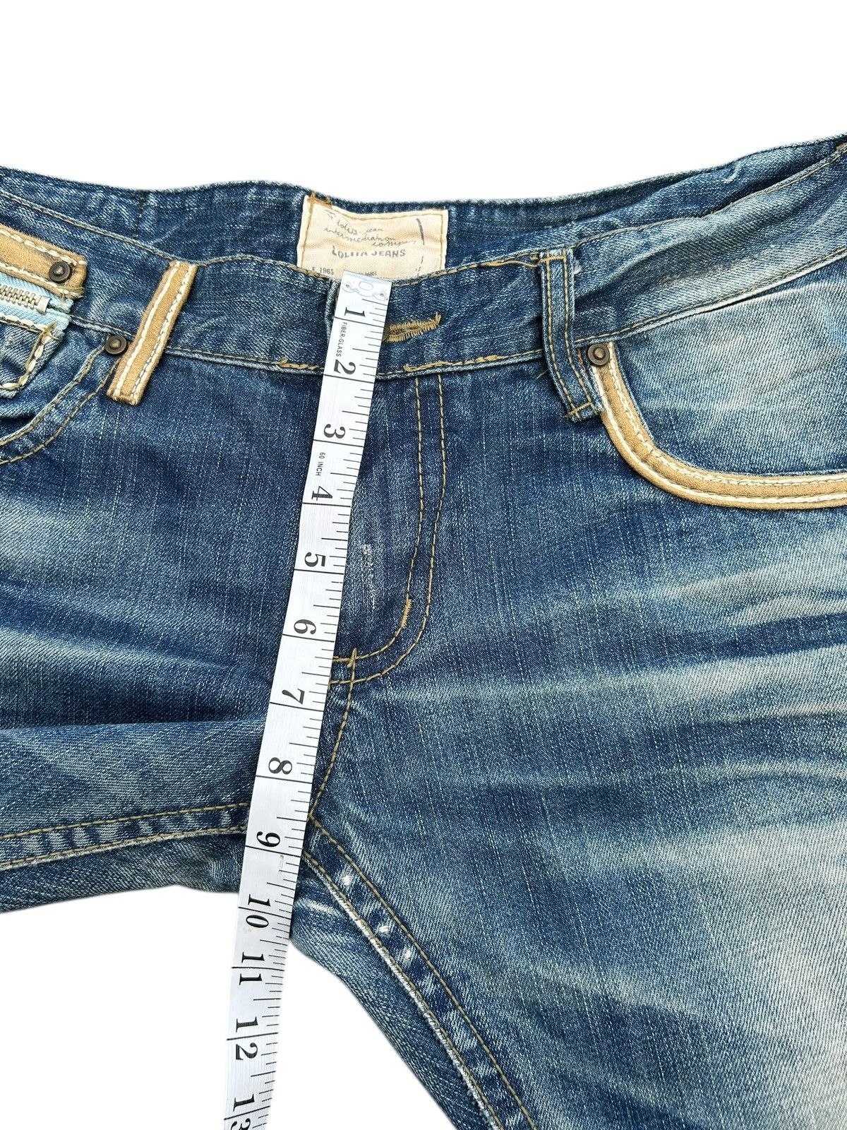 Kapital Yoshitomo Nara Lolita Buckle Back Distressed Denim Jeans Size US 36 / EU 52 - 22 Thumbnail