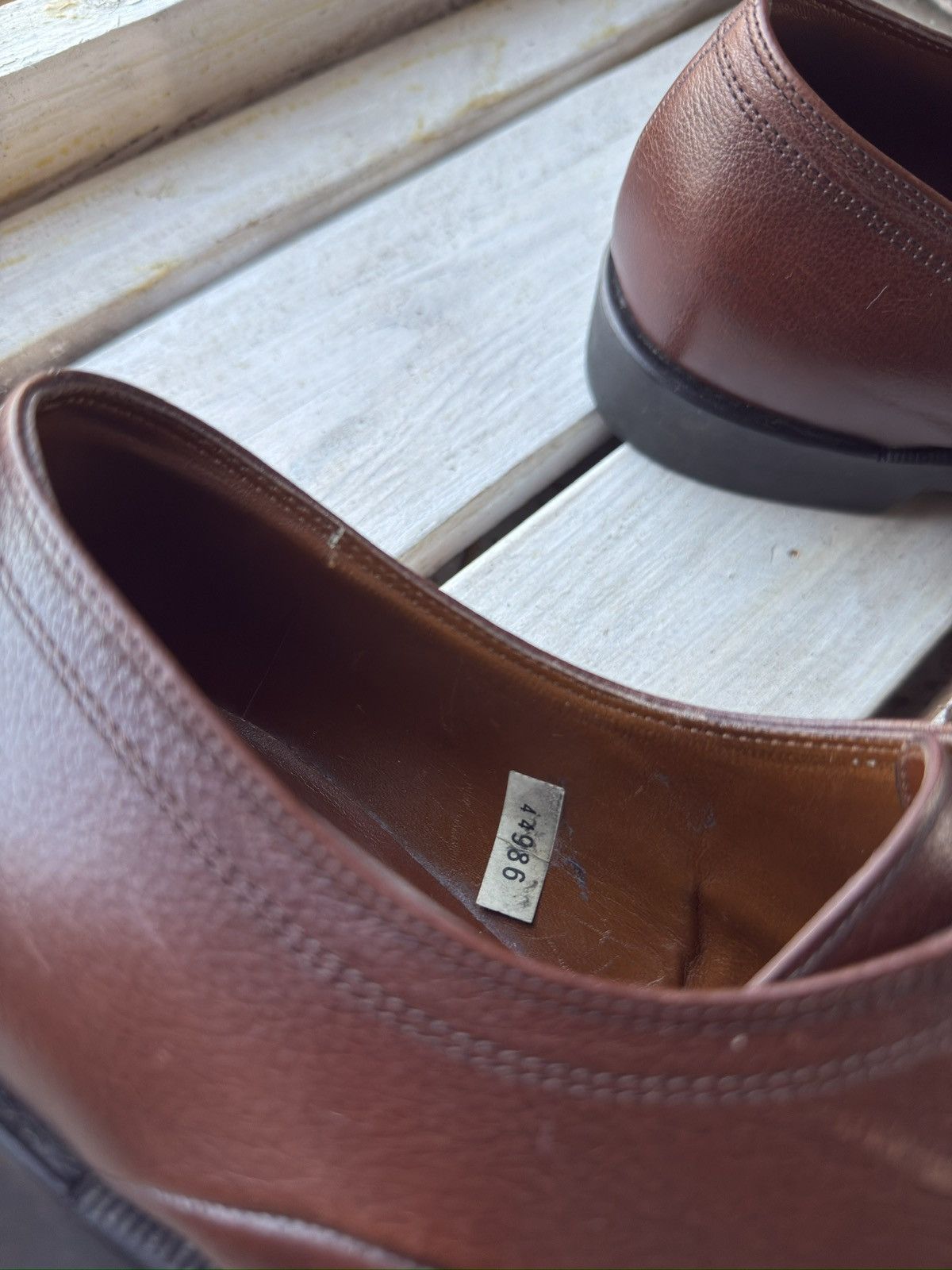 Bally × Designer Made in Italy Brown Leather Derby Shoes – Minimalist Formal Size US 10 / EU 43 - 15 Thumbnail