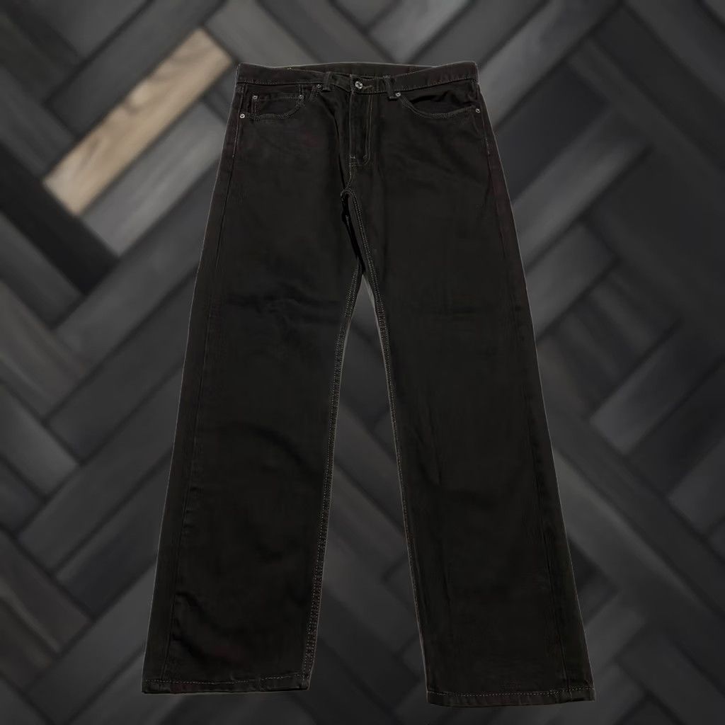 Levi's Levi's 505 Regular Fit Jeans Men Black Denim 36×32 Straight 5-Pocket Denim Pants W36 L32 Size US 36 / EU 52 - 1 Thumbnail