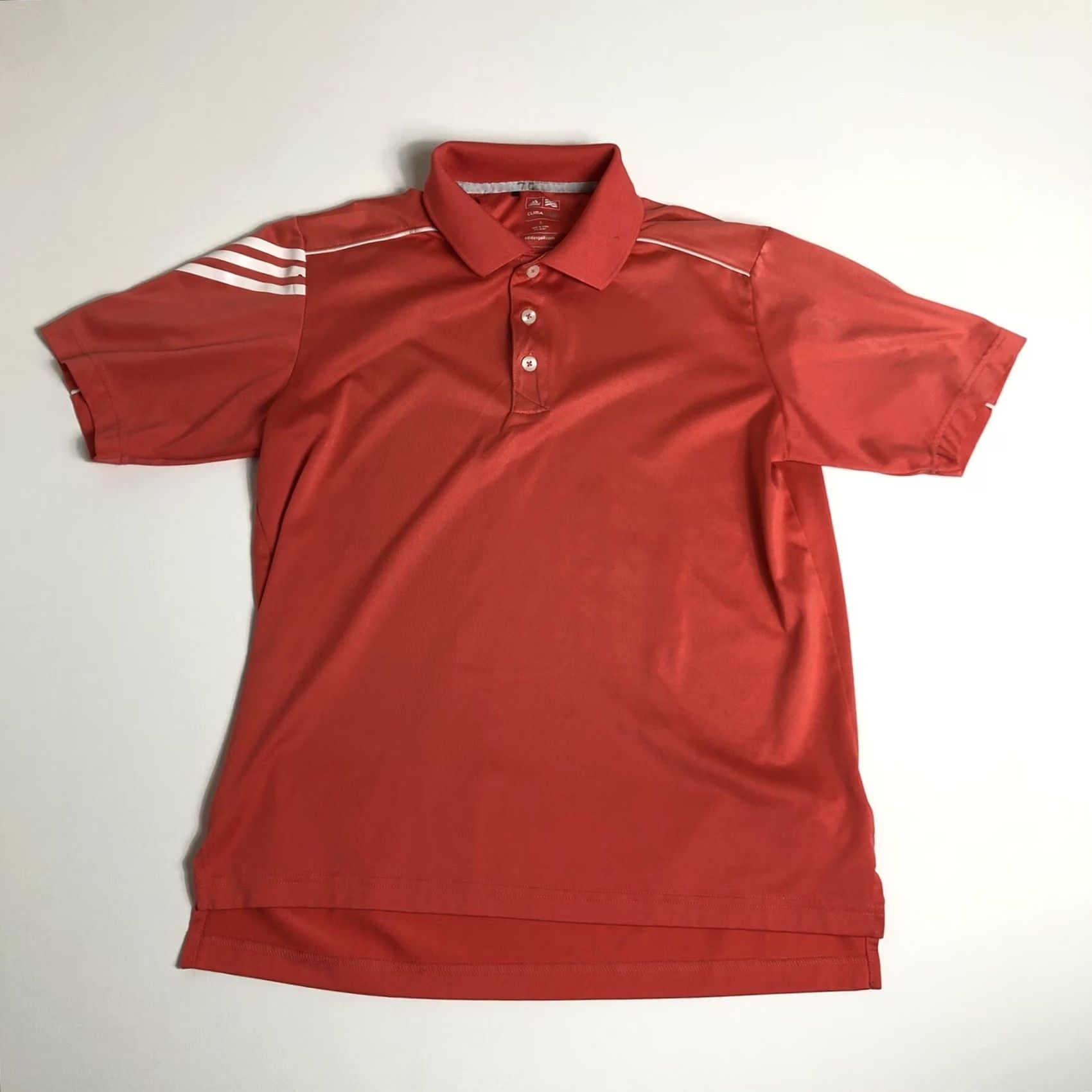 Adidas Adidas Polo Shirt Mens Small Pink Short Sleeve Golf Climacool Polyester J106 Size US S / EU 44-46 / 1 - 2 Thumbnail