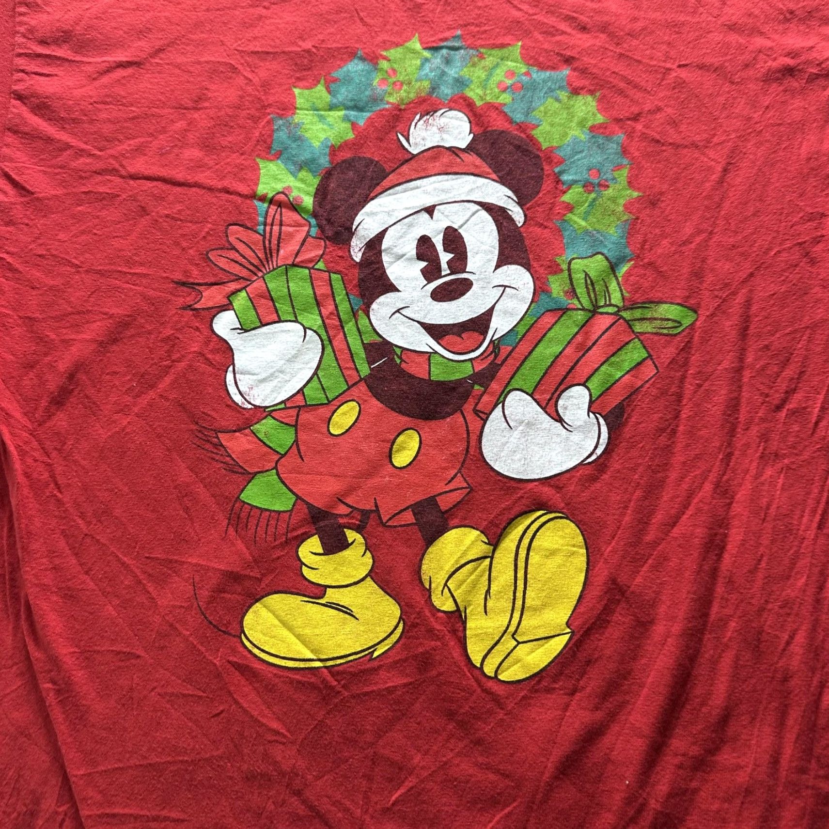 Disney Disney Shirt Mens Large Red Mickey Mouse Christmas Holiday Graphic Tee Size US L / EU 52-54 / 3 - 2 Thumbnail