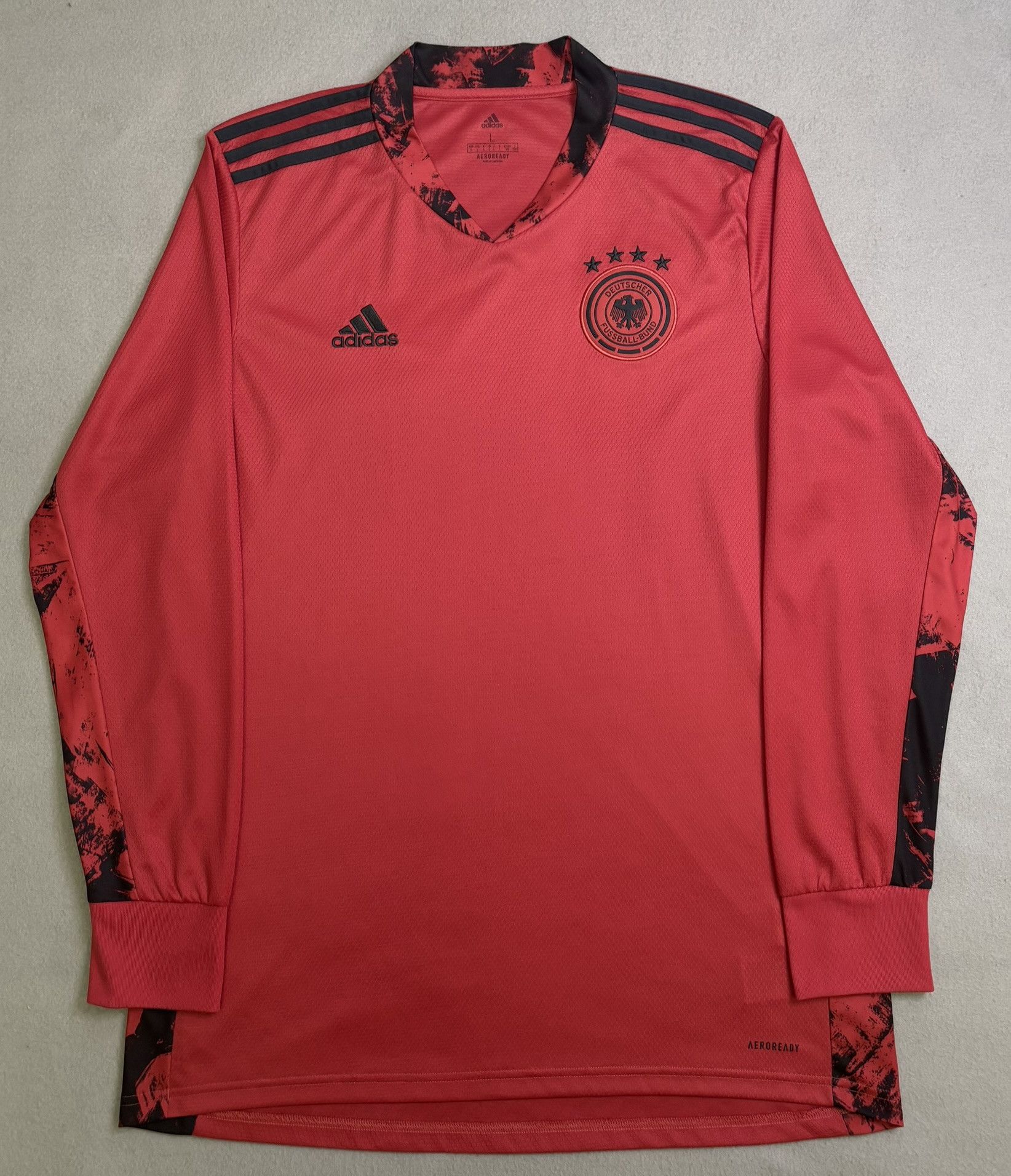 Adidas Germany 2020 Adidas Goalkeeper Jersey Red Size L Size US L / EU 52-54 / 3 - 5 Thumbnail
