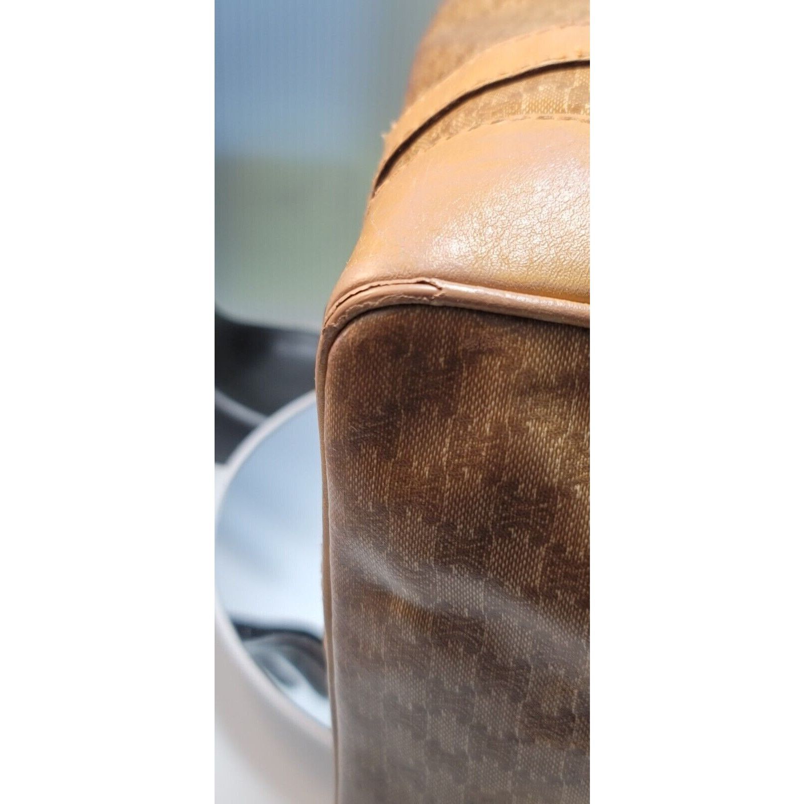 Celine AUTHENTIC CELINE BOSTON HANDBAG Macadam PVC Brown GUC Size ONE SIZE - 20 Thumbnail
