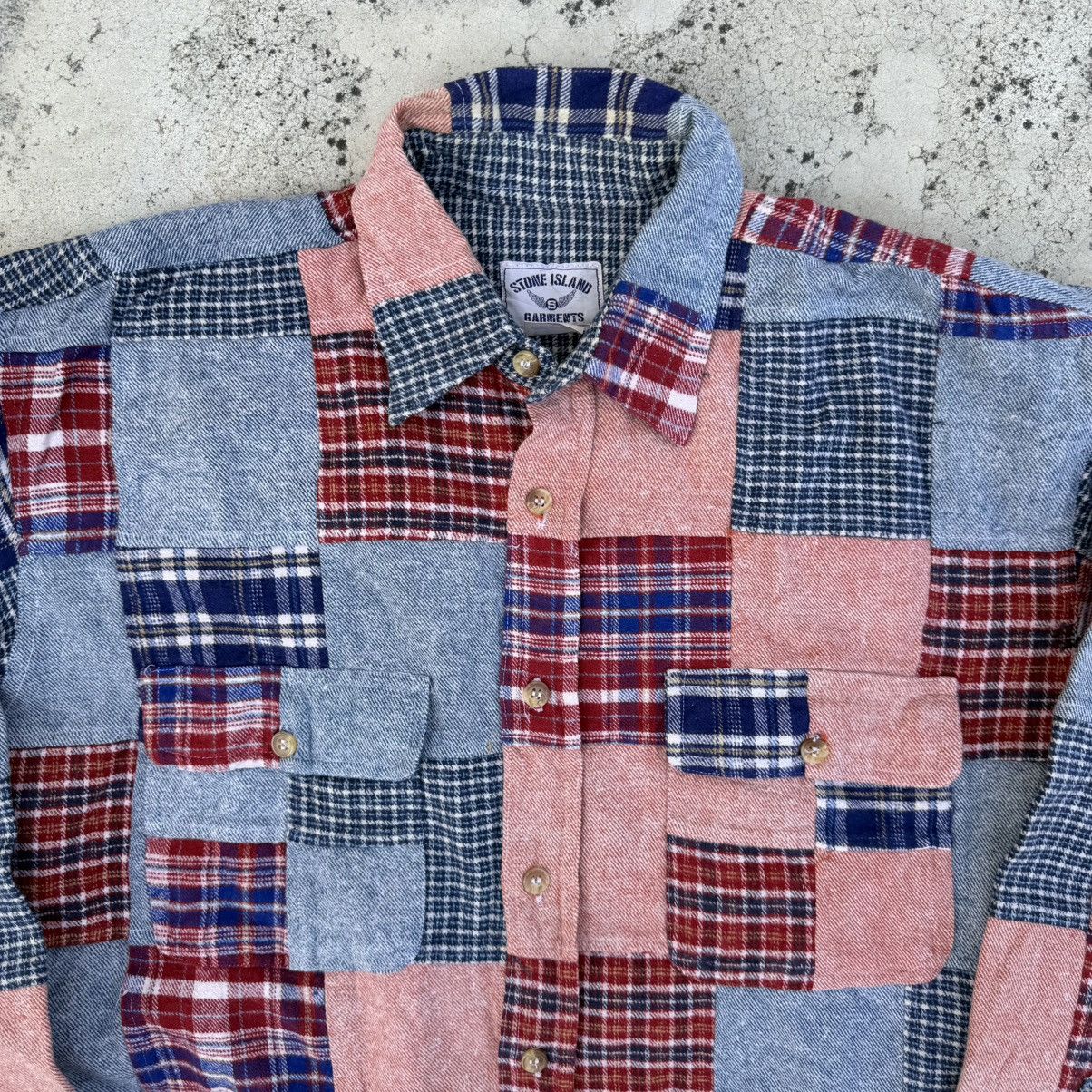 Stone Island Vintage Stone Island Garments Patchwork collar shirt Size US L / EU 52-54 / 3 - 2 Thumbnail