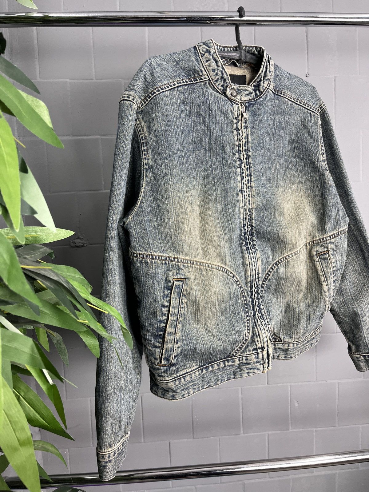 Vintage AMAZING YELLOW FADE RARE BONDAGE HEAVY DENIM JACKET - 2286 Size US M / EU 48-50 / 2 - 4 Thumbnail