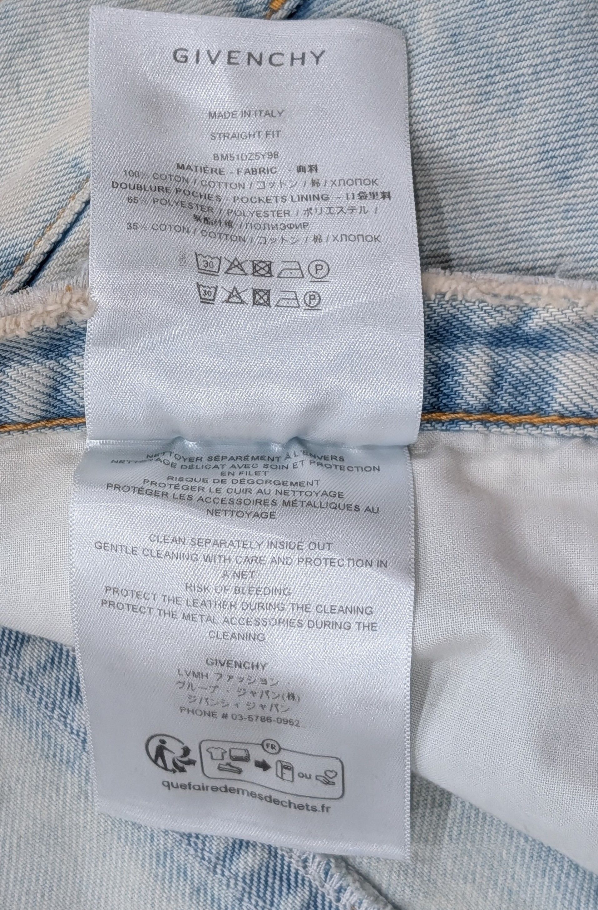 Givenchy GIVENCHY Bleach-Wash Cotton Denim Shorts Pale Blue 38 Size US 38 / EU 54 - 8 Thumbnail