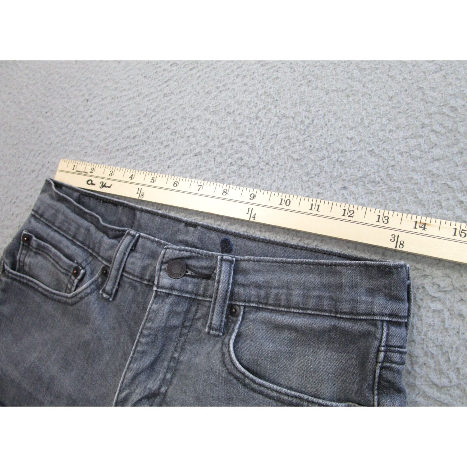 Levi's Levi's Jeans Mens 28x30 Gray 511 Distress Slim Straight Denim Pants Size US 28 / EU 44 - 4 Thumbnail
